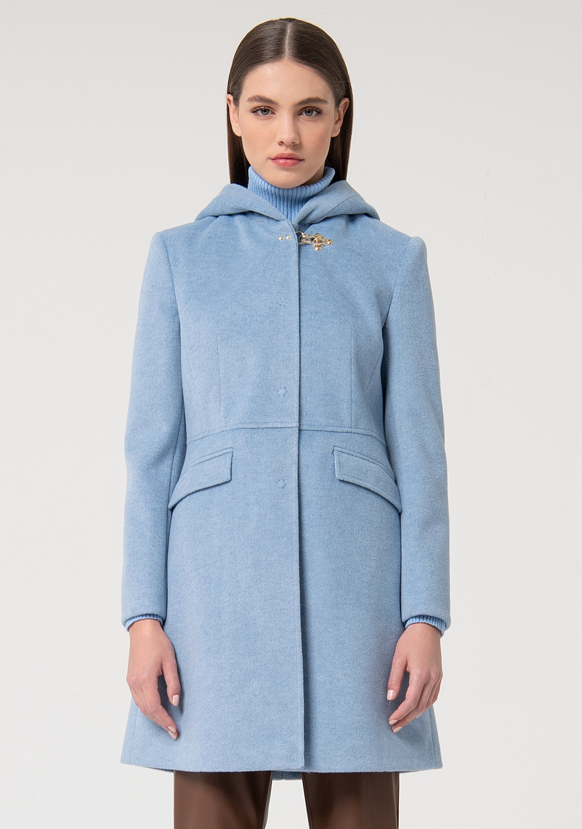 Coat regular fit with hood FS24WC1009W75801 FRACOMINA