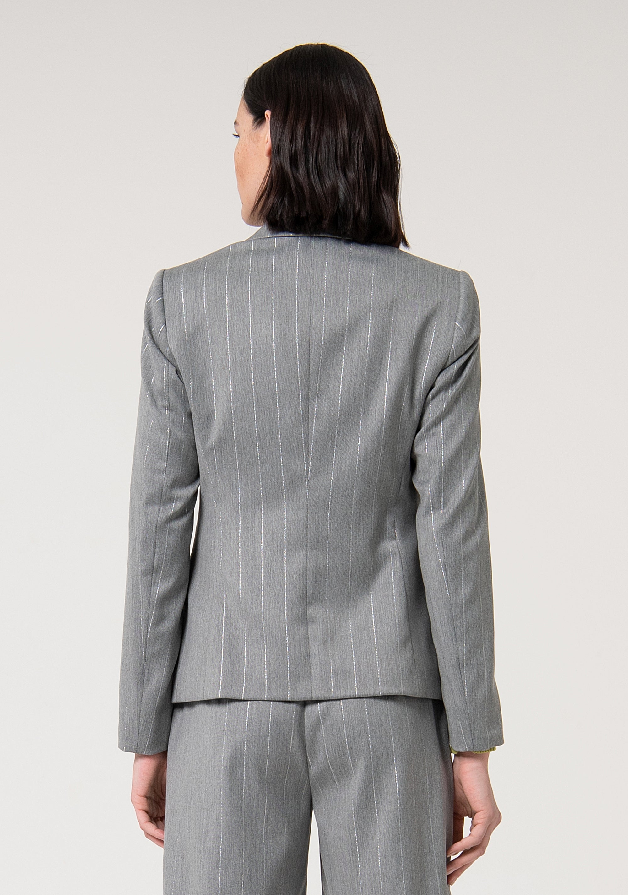 Blazer jacket regular fit double breasted made in pinstriped fabric Fracomina FS24WJ2008W587Q7-156-4