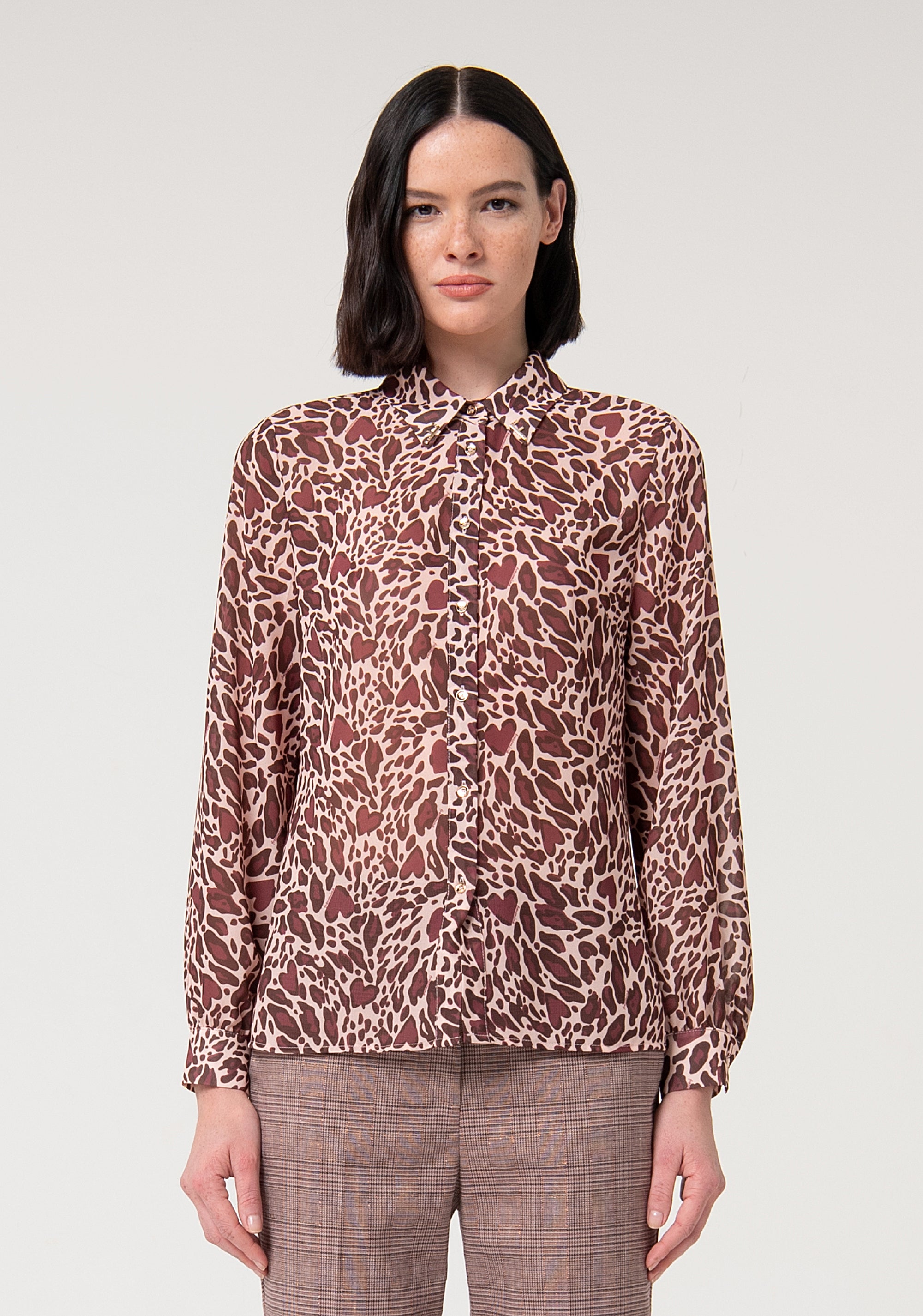 Shihrt regular fit with animalier pattern Fracomina FS24WT6006W412L7-087-1