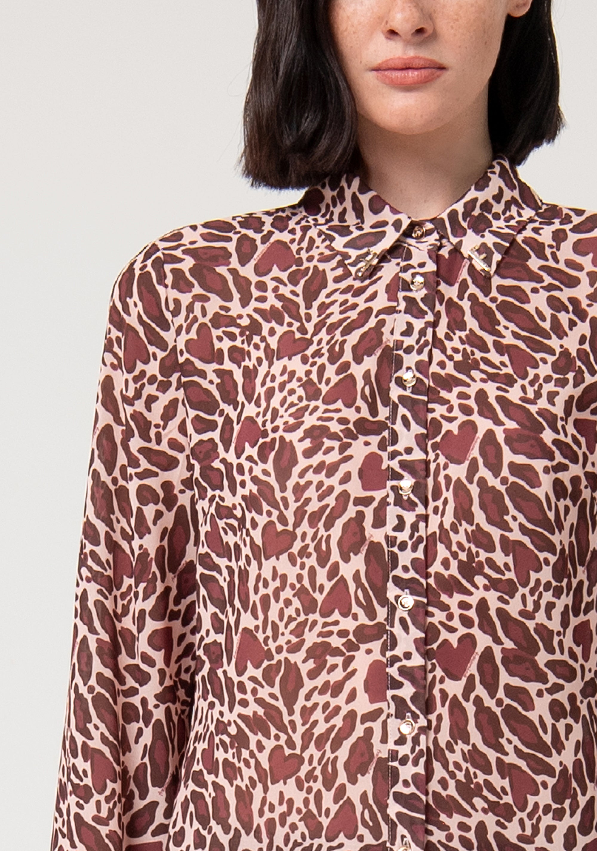 Shihrt regular fit with animalier pattern Fracomina FS24WT6006W412L7-087-2