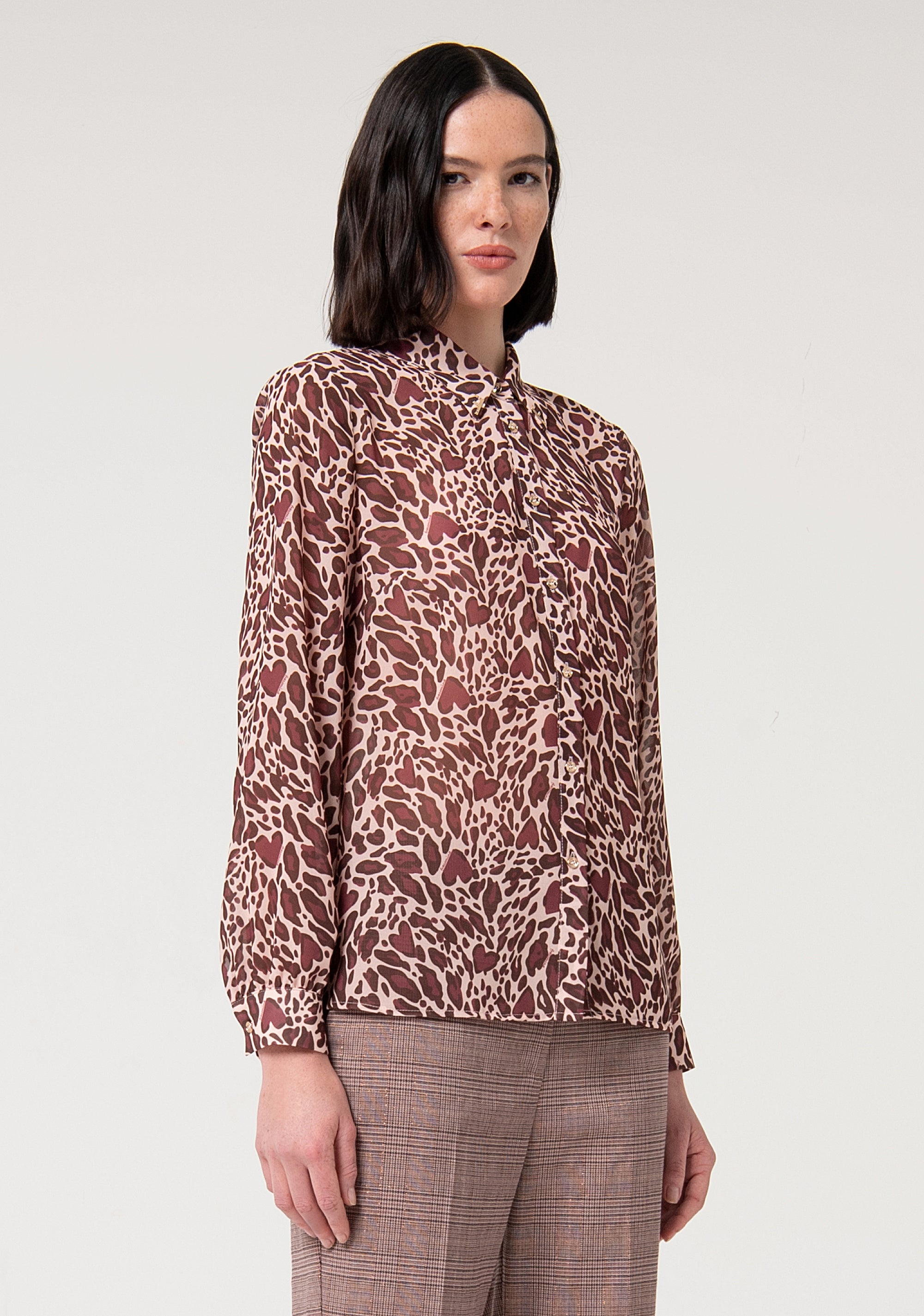 Shihrt regular fit with animalier pattern Fracomina FS24WT6006W412L7-087-3