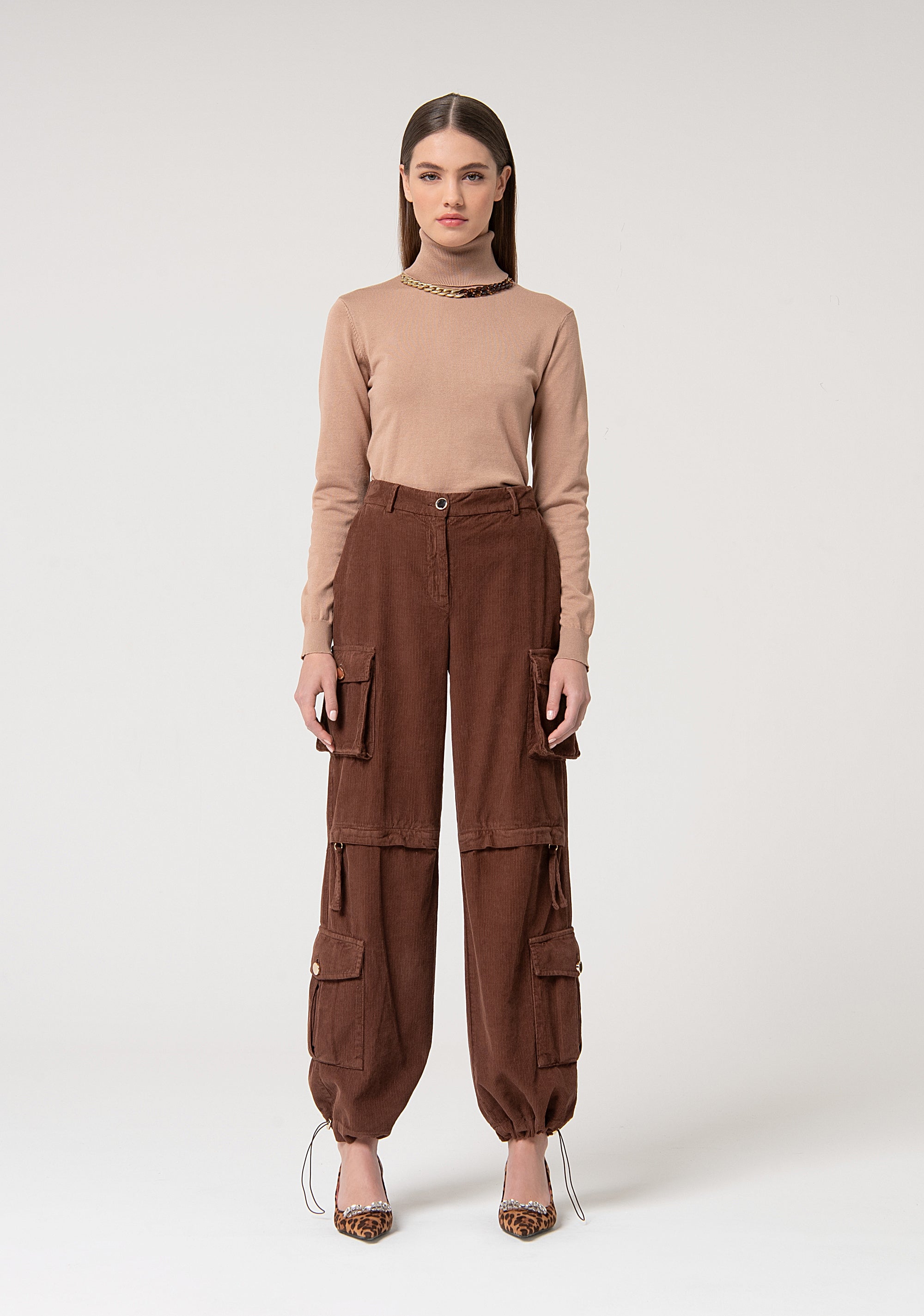 Cargo Fracomina Pantalone FRACOMINA Pantalone Cargo In Tessuto