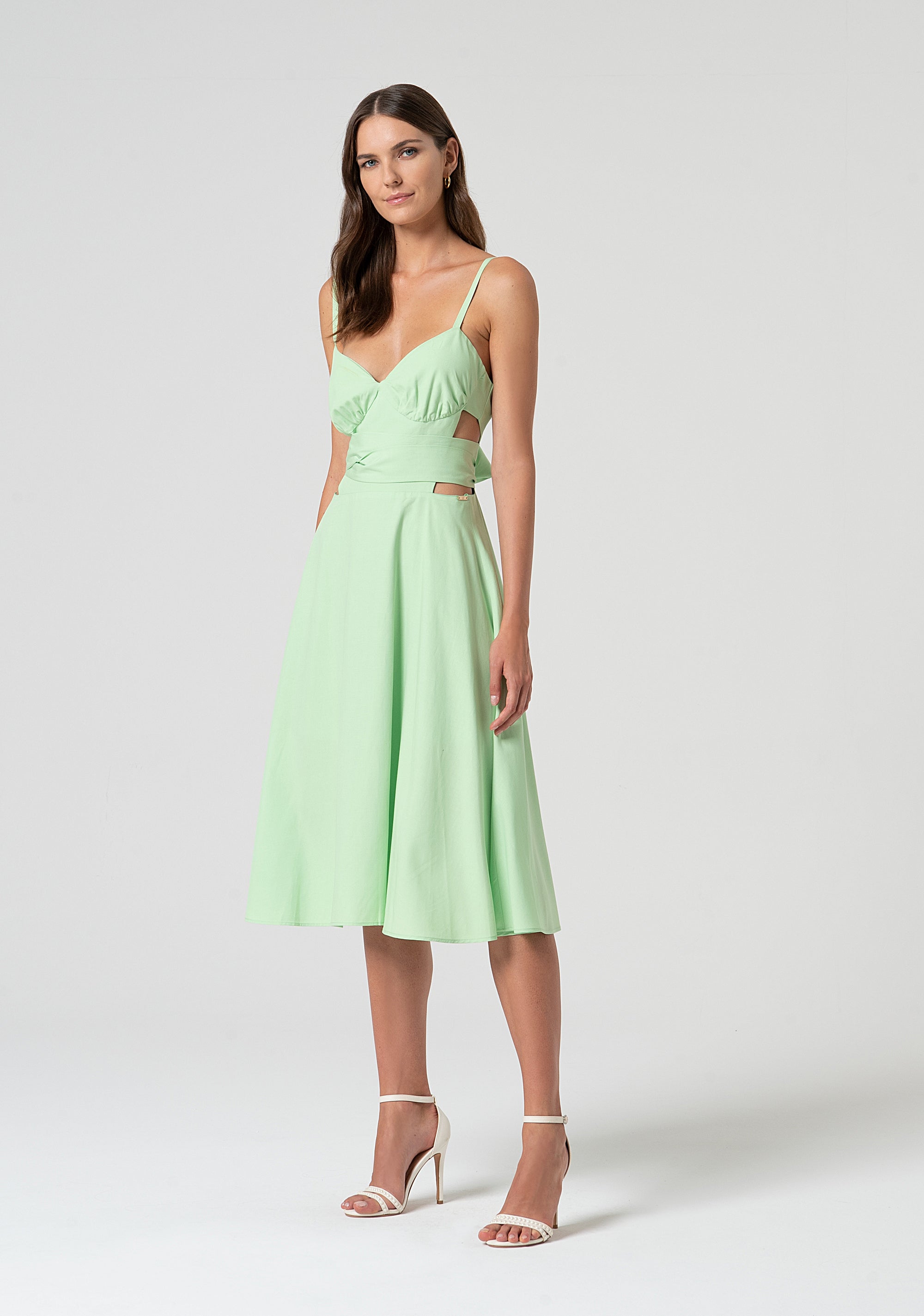 Sleeveless dress made in popeline Fracomina FS25SD2002W70901-506-1