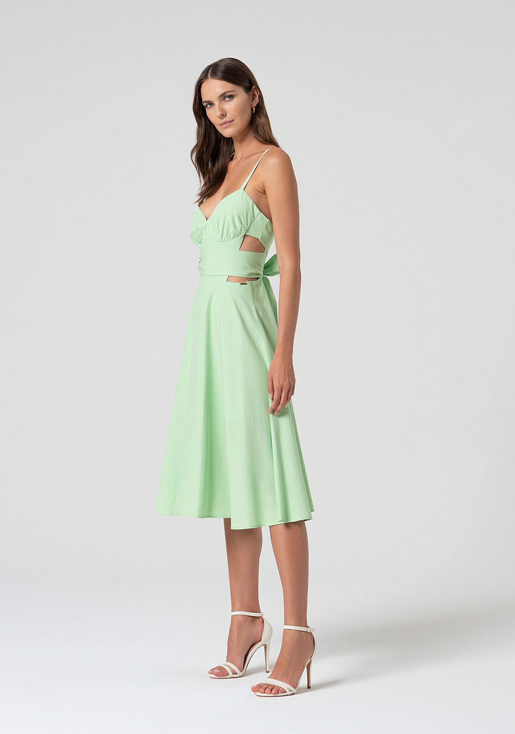 Sleeveless dress made in popeline Fracomina FS25SD2002W70901-506-3
