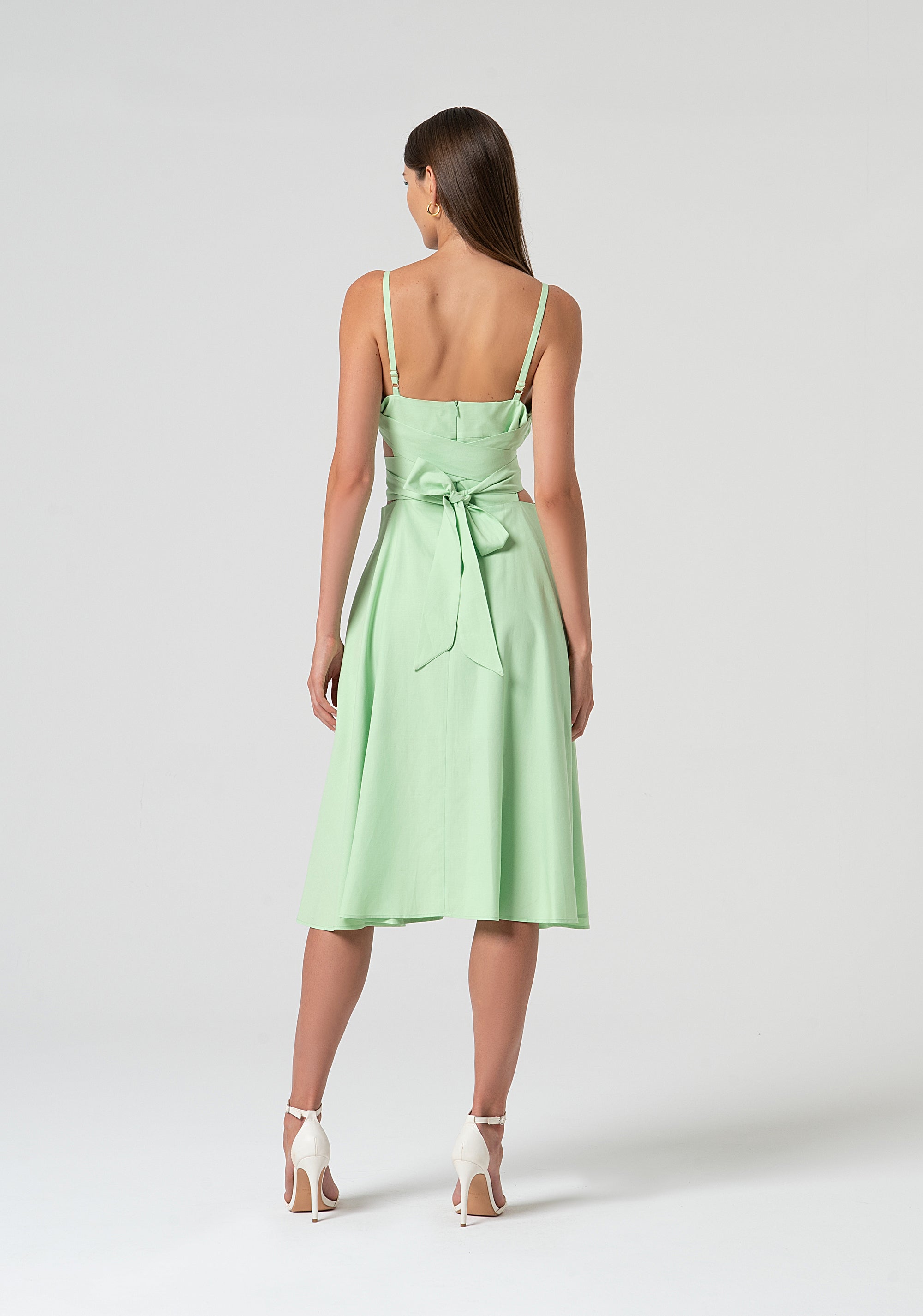 Sleeveless dress made in popeline Fracomina FS25SD2002W70901-506-4