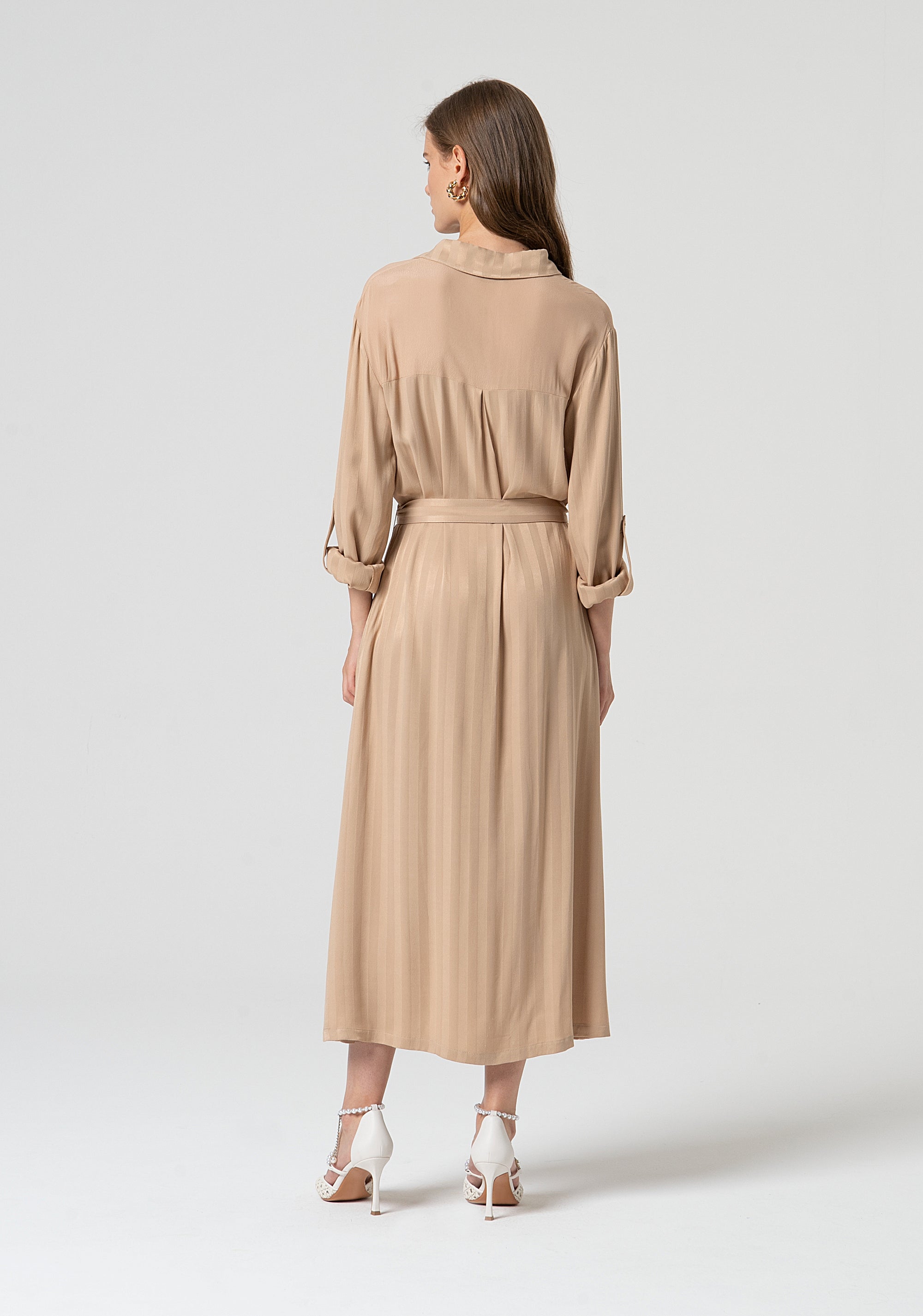 Chemisier dress regular middle length made in viscose Fracomina FS25SD3002W413N8-050-4