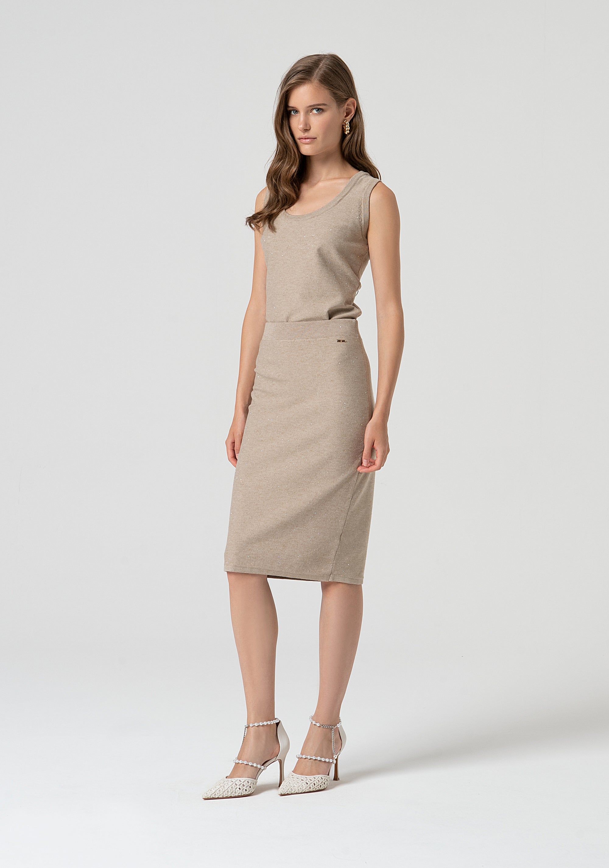Knitted slim skirt Fracomina FS25SG4004K501J5-050-2