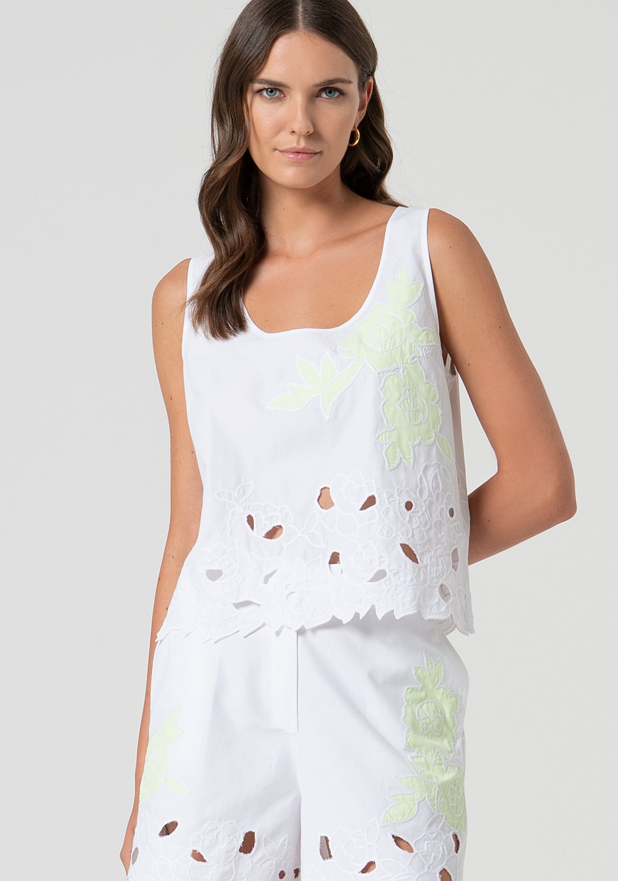 Tank top made in San gallo lace Fracomina FS25ST2003W443E5-T35-1