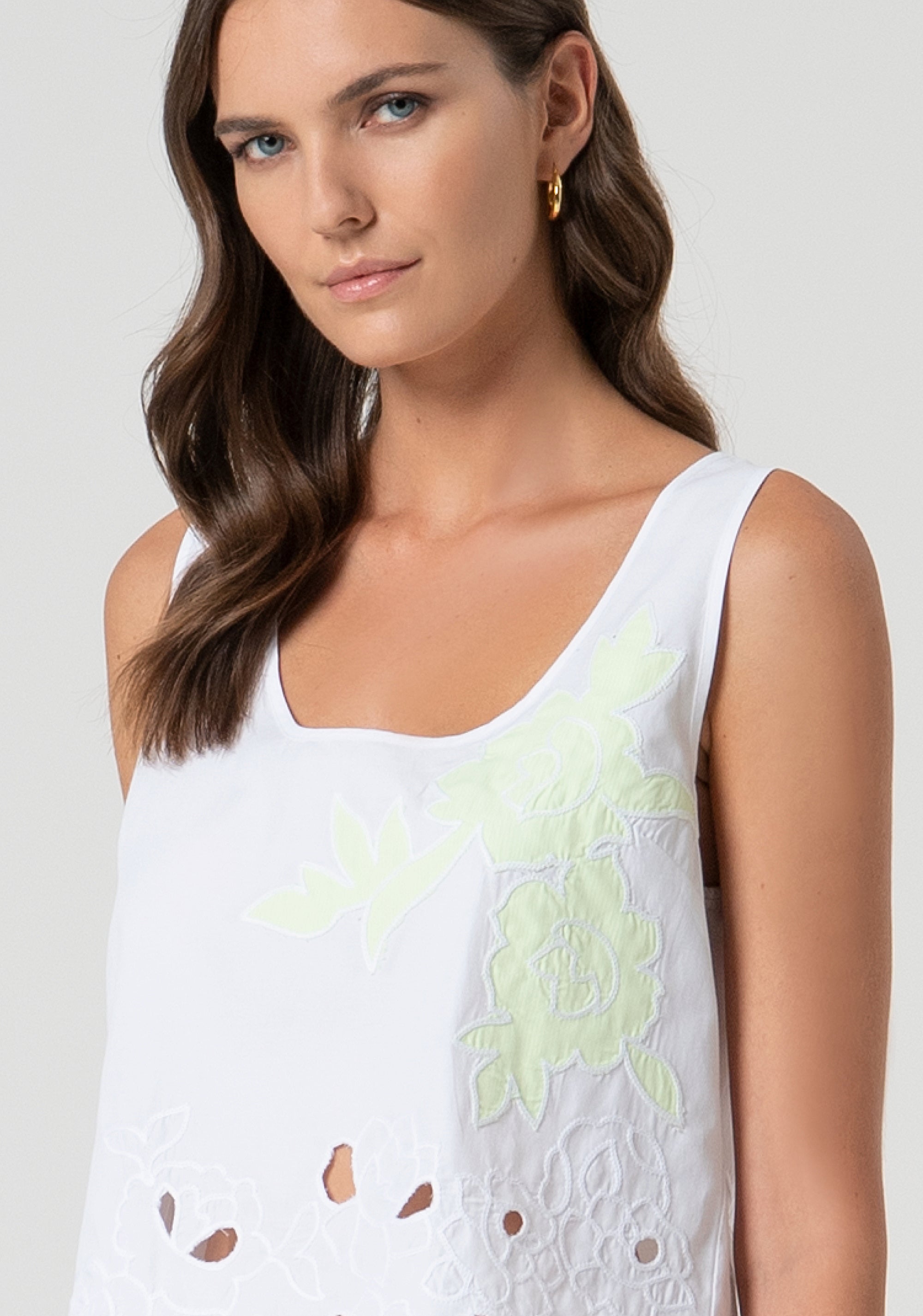 Tank top made in San gallo lace Fracomina FS25ST2003W443E5-T35-2