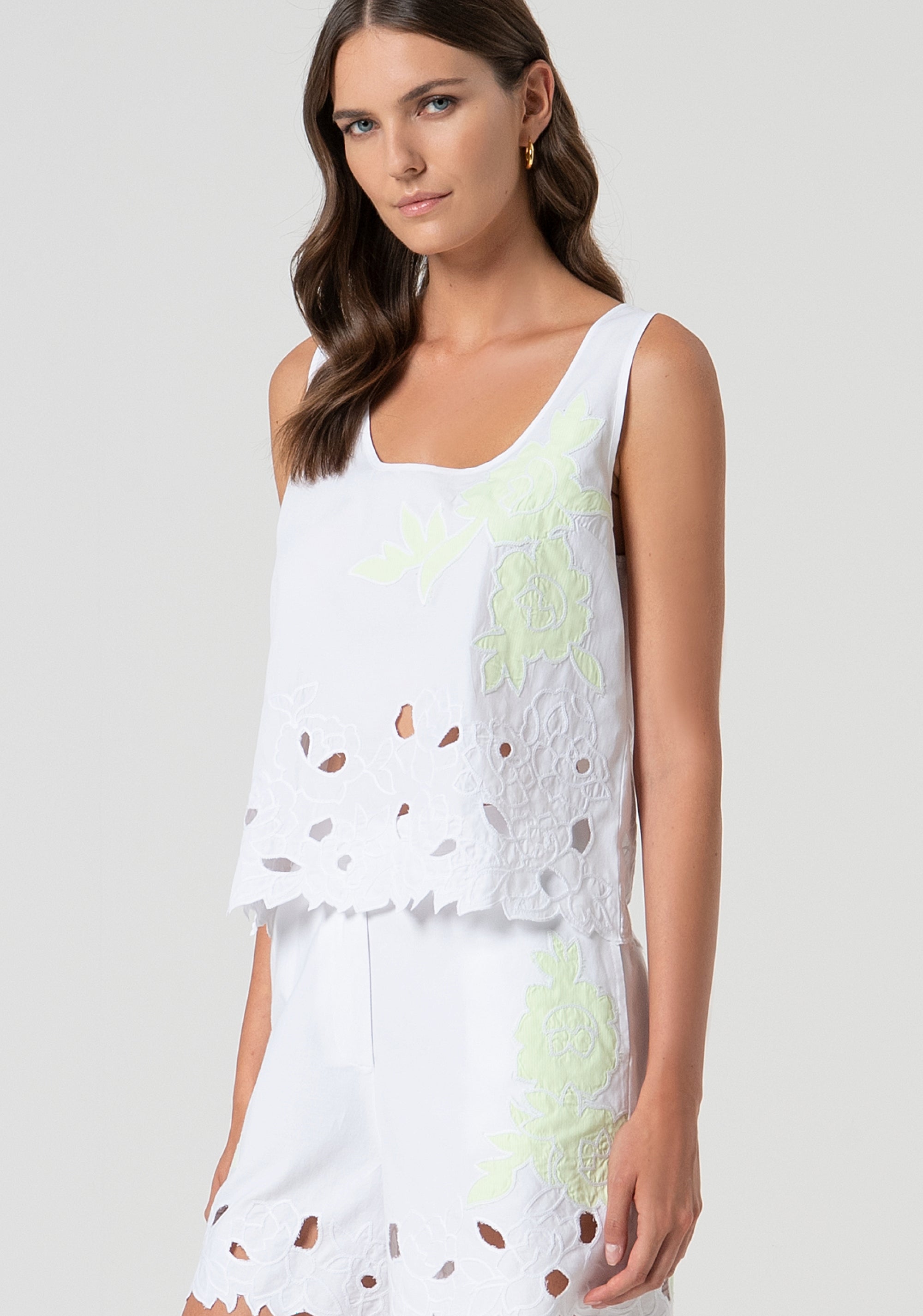 Tank top made in San gallo lace Fracomina FS25ST2003W443E5-T35-3