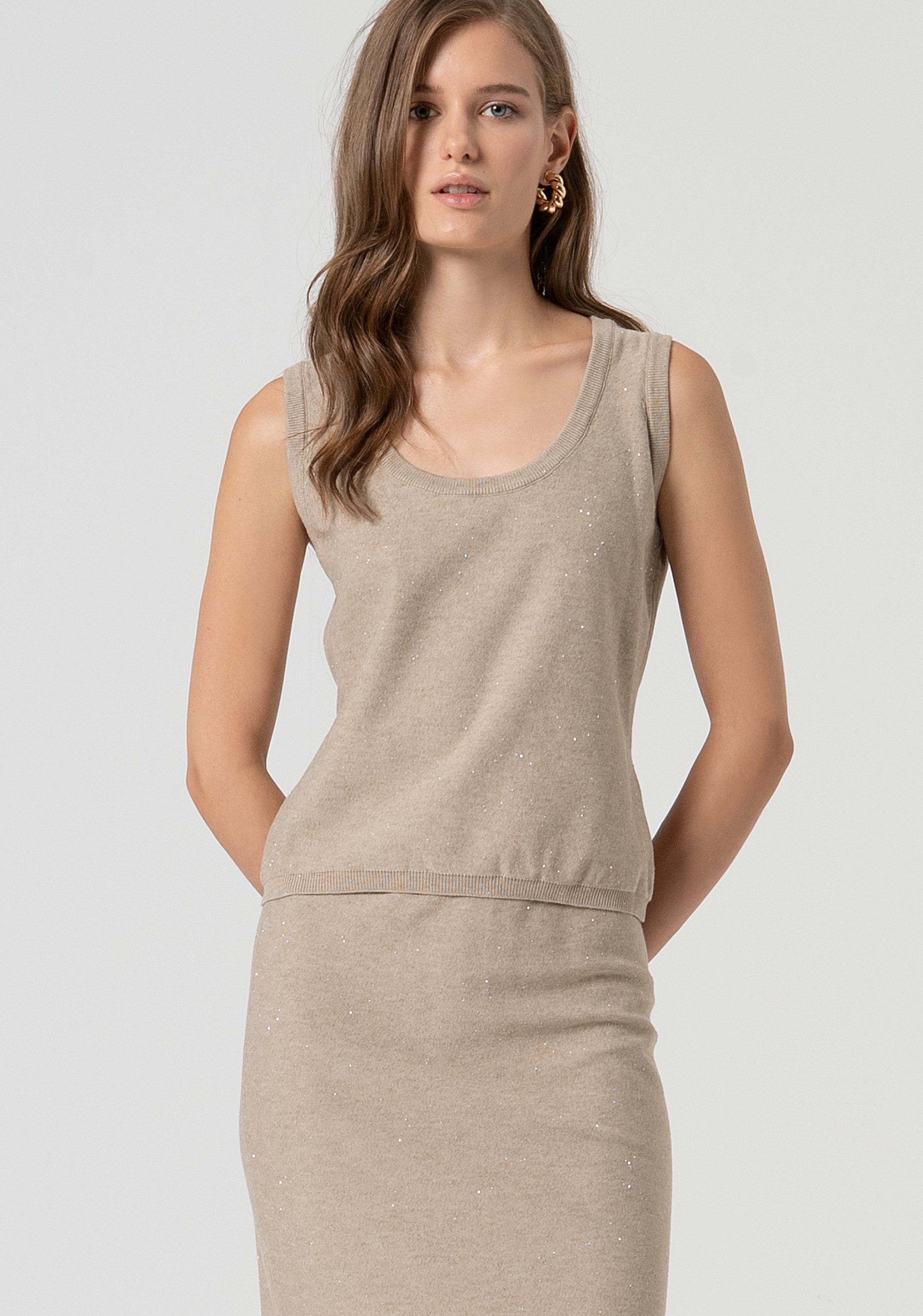 Knitted tank top regular fit Fracomina FS25ST4004K501J5-050-1