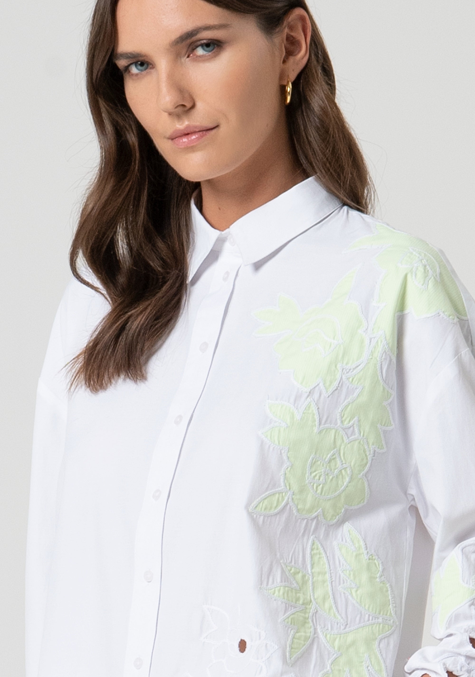 Shirt loose fit made in San Gallo lace Fracomina FS25ST6001W443E5-T35-2