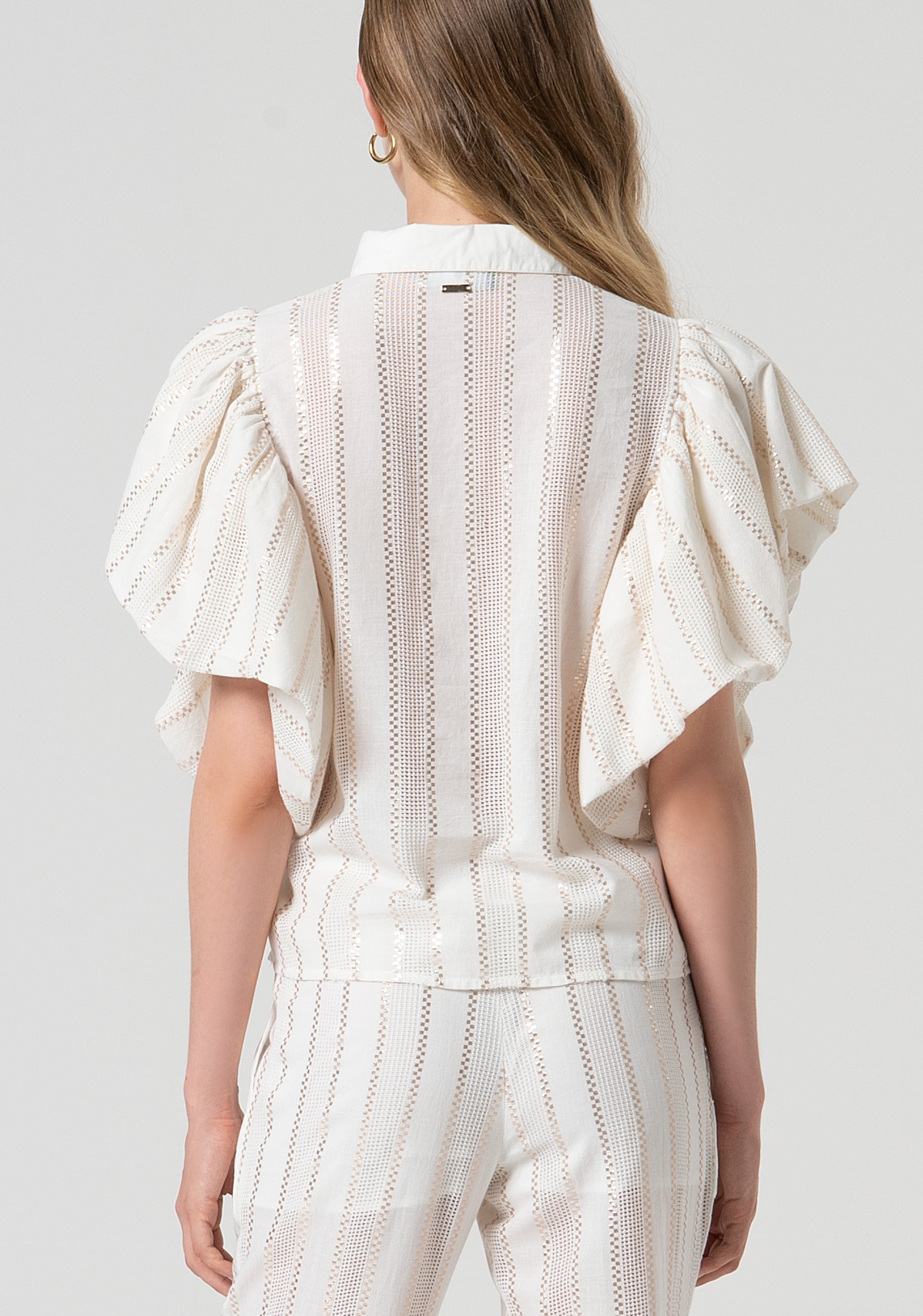 Shirt regular fit with lurex and stripes Fracomina FS25ST6009W403Q7-278-4