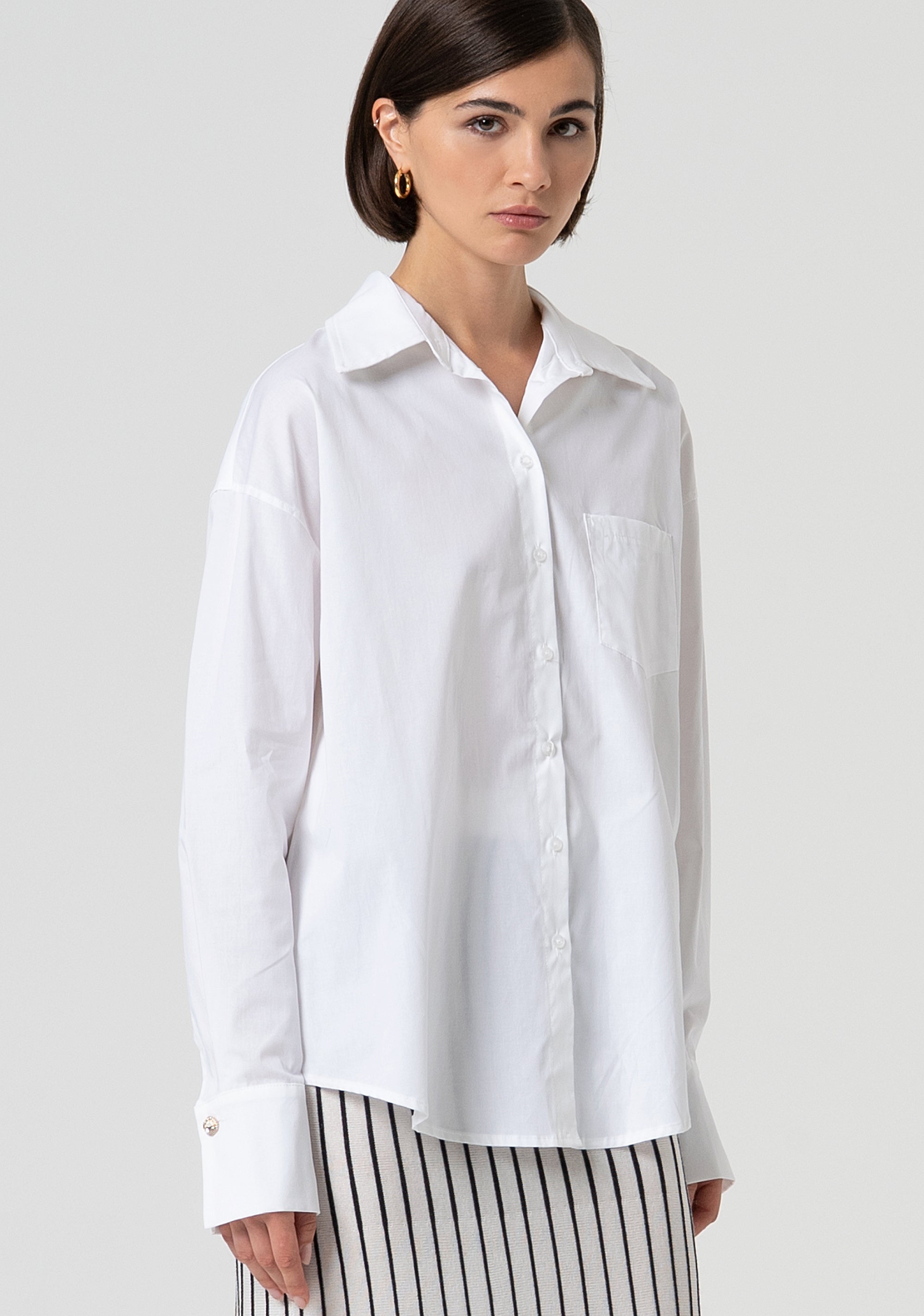 Shirt over fit made in popeline Fracomina FS25ST6013W40301-278-2