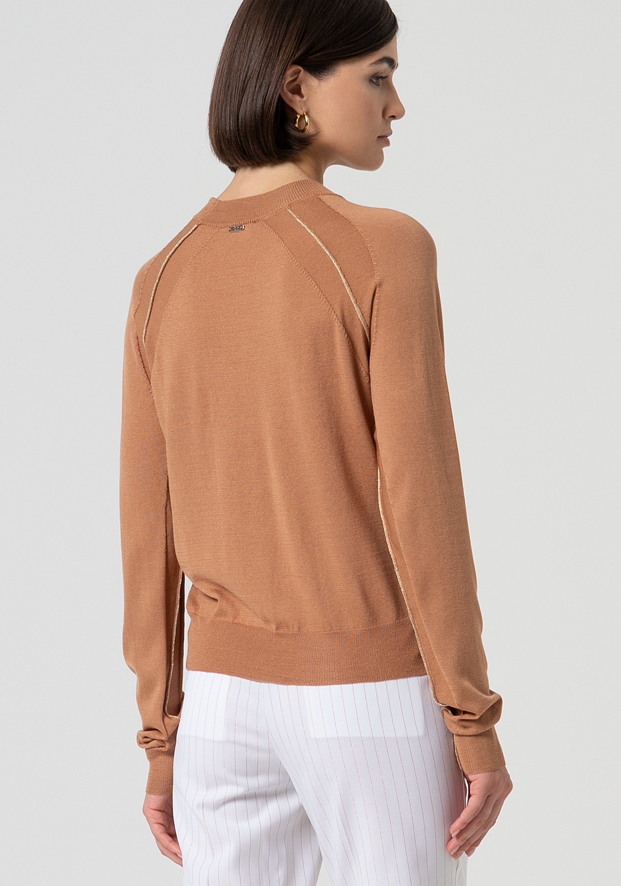 Knitwear regular fit with metallic edgings Fracomina FS25ST7003K54701-E11-3