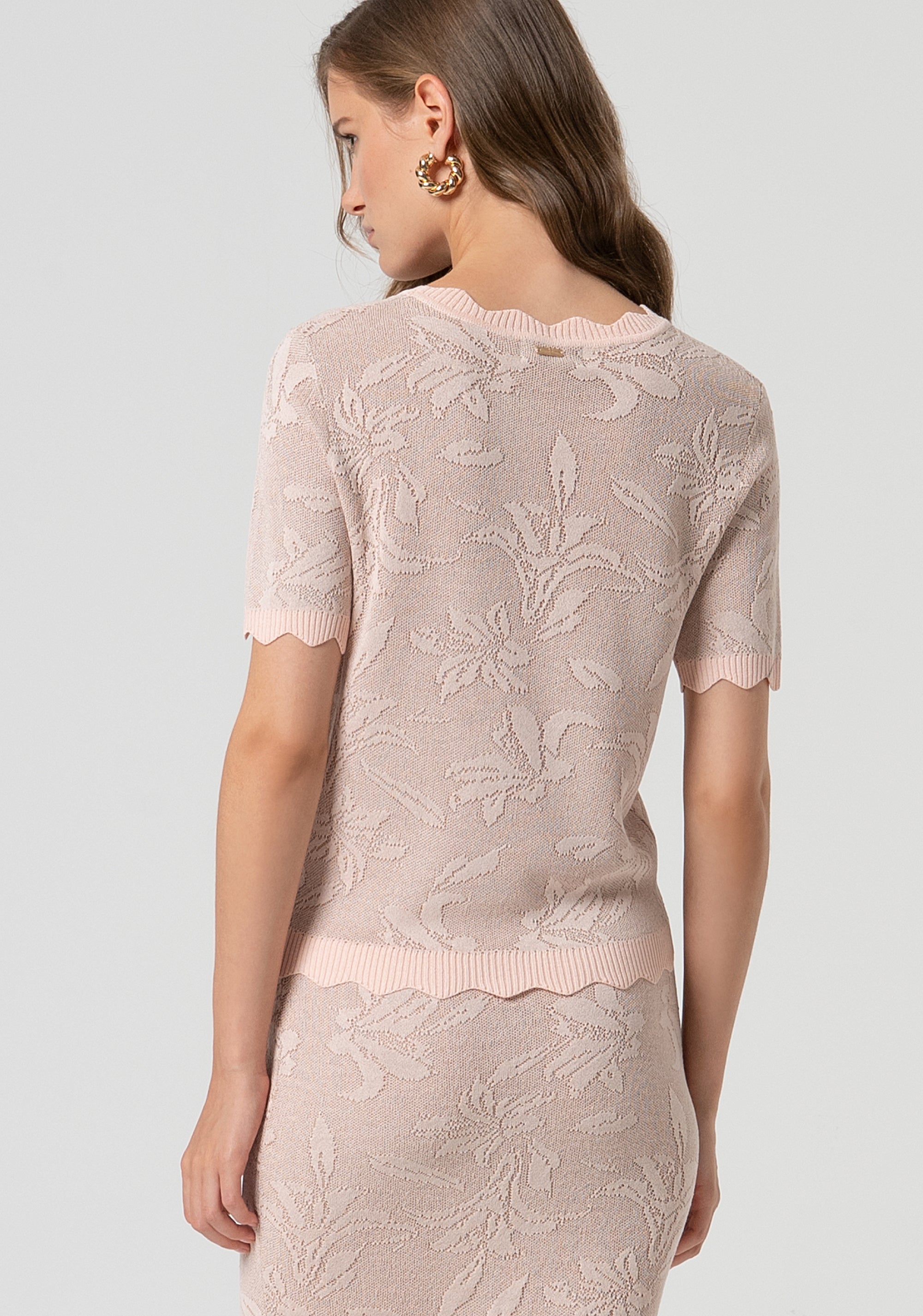 Knitwear slim fit with jacquard effect Fracomina FS25ST7008K410F8-226-3