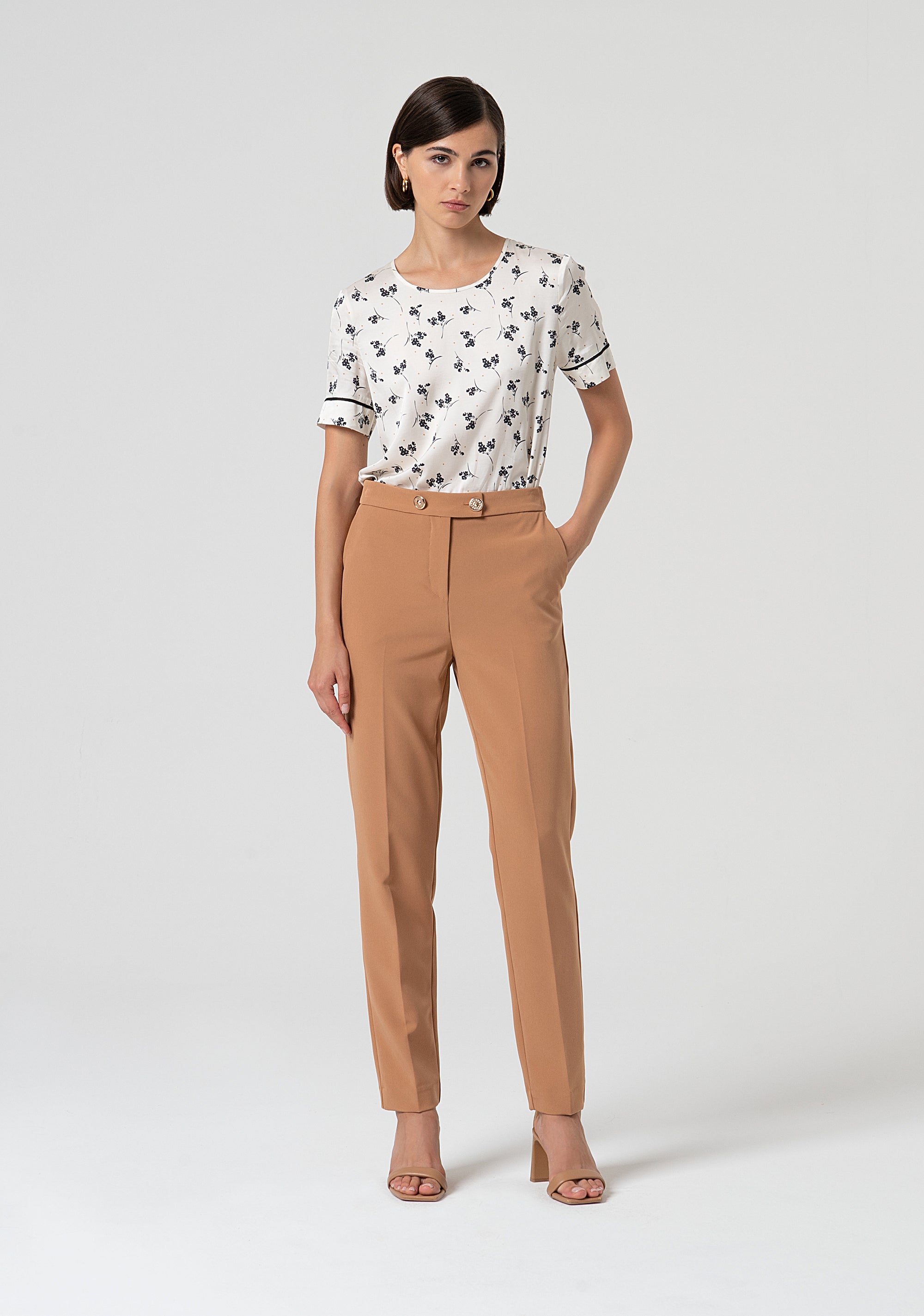 Pant straight leg with regular waist Fracomina FS25SV2002W42901-E11-1