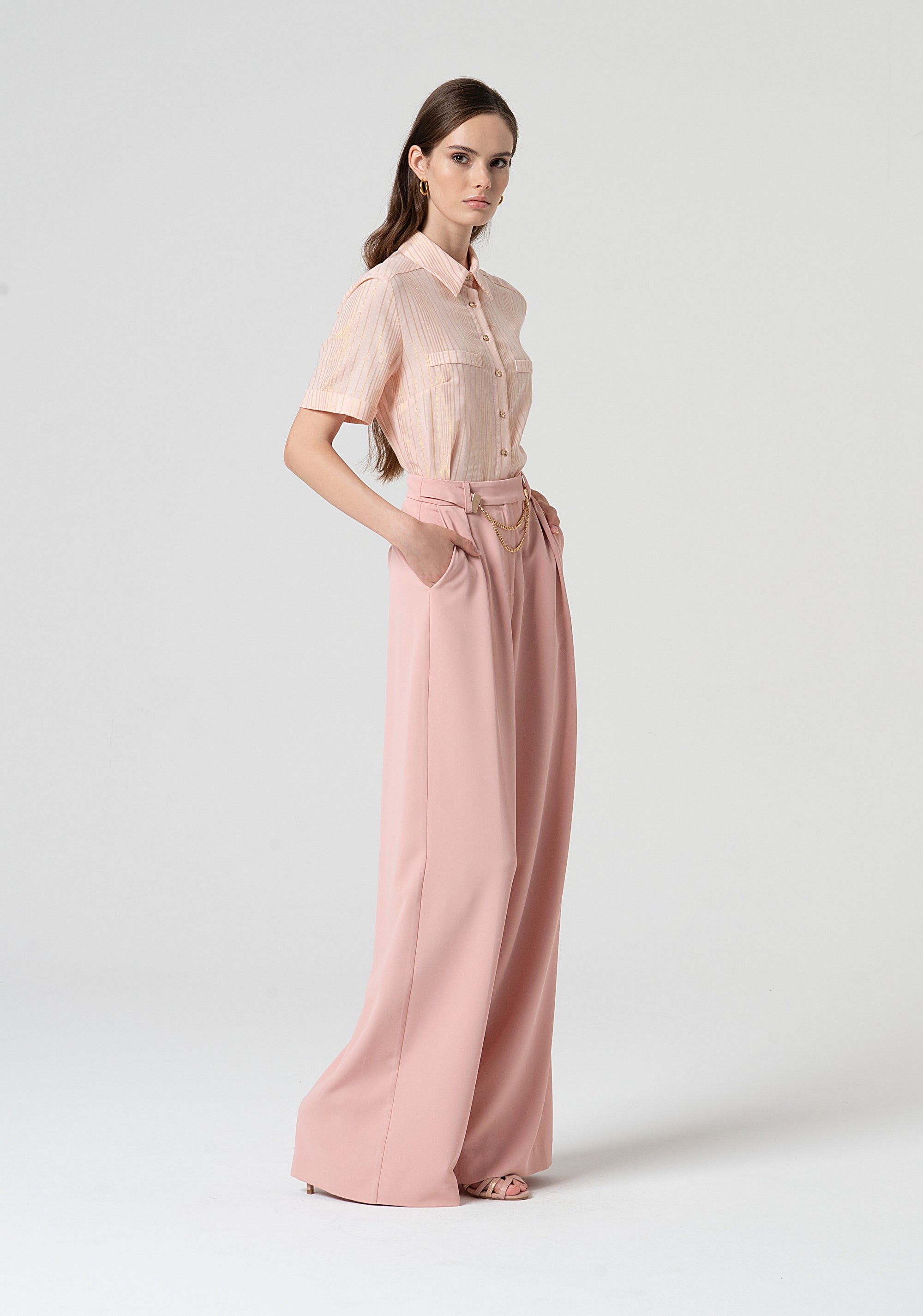Palazzo pant with high waist Fracomina FS25SV3002W47601-226-3