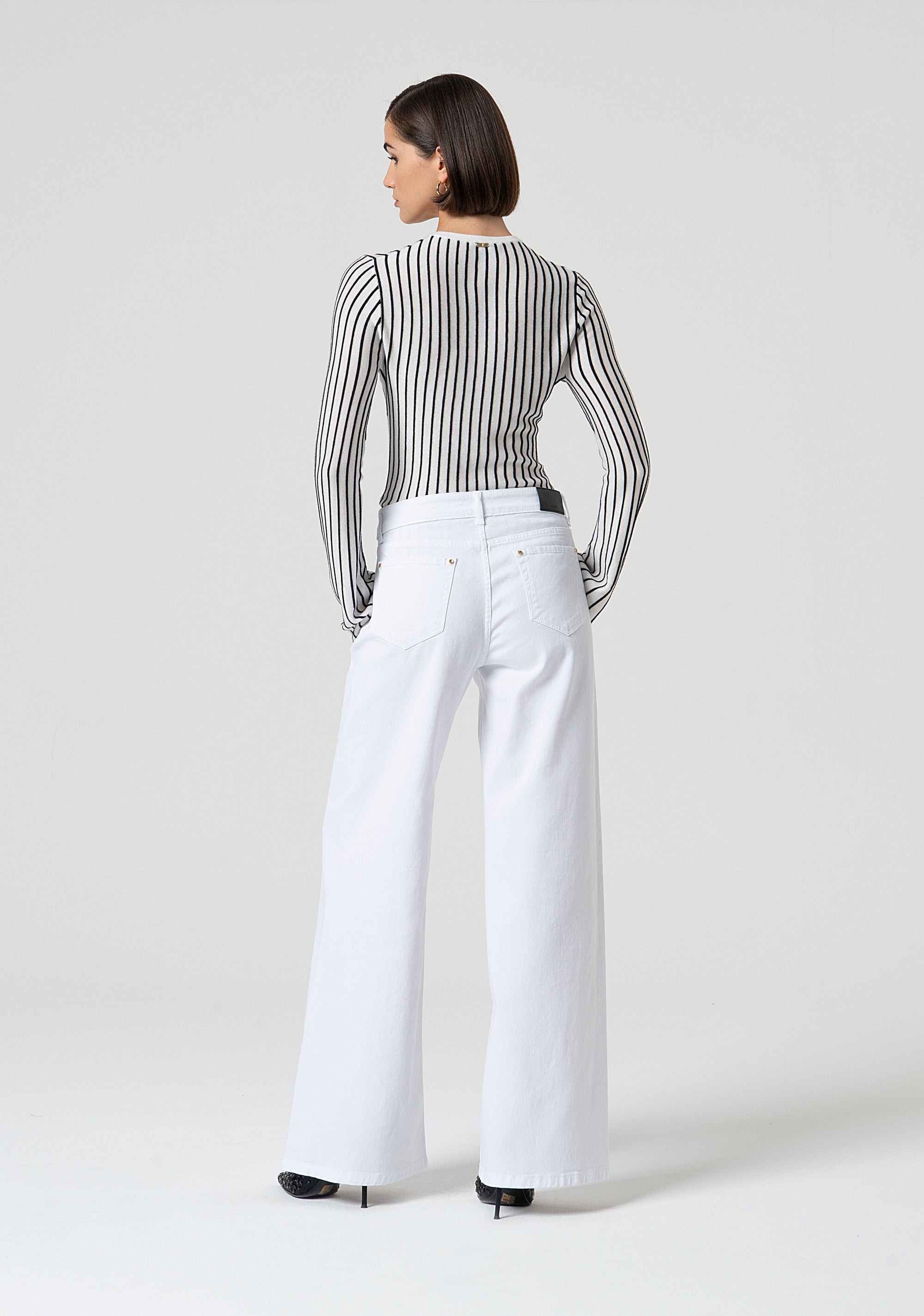 Palazzo pant made in bull fabric Fracomina FS25SV3016D40001-278-4