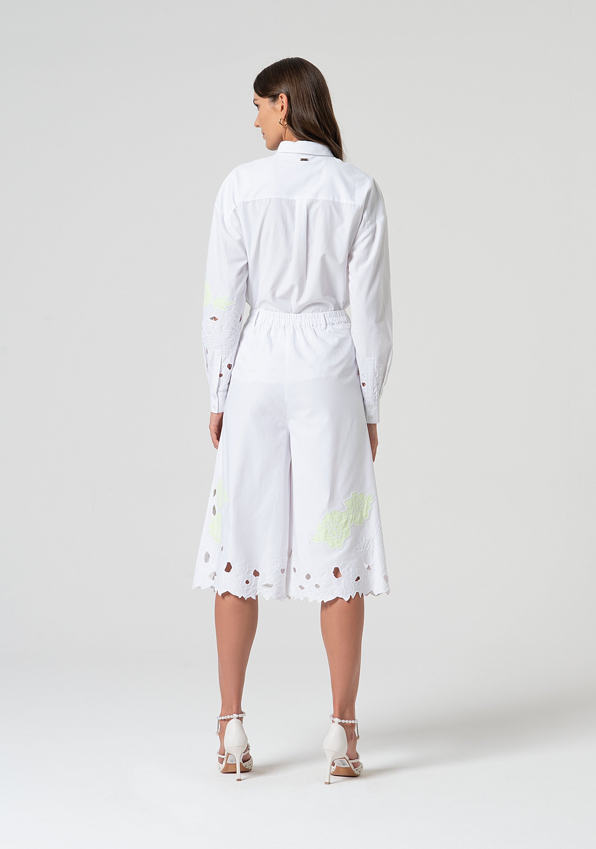 Culotte pant cropped made in San Gallo lace Fracomina FS25SV9001W445E5-T35-4