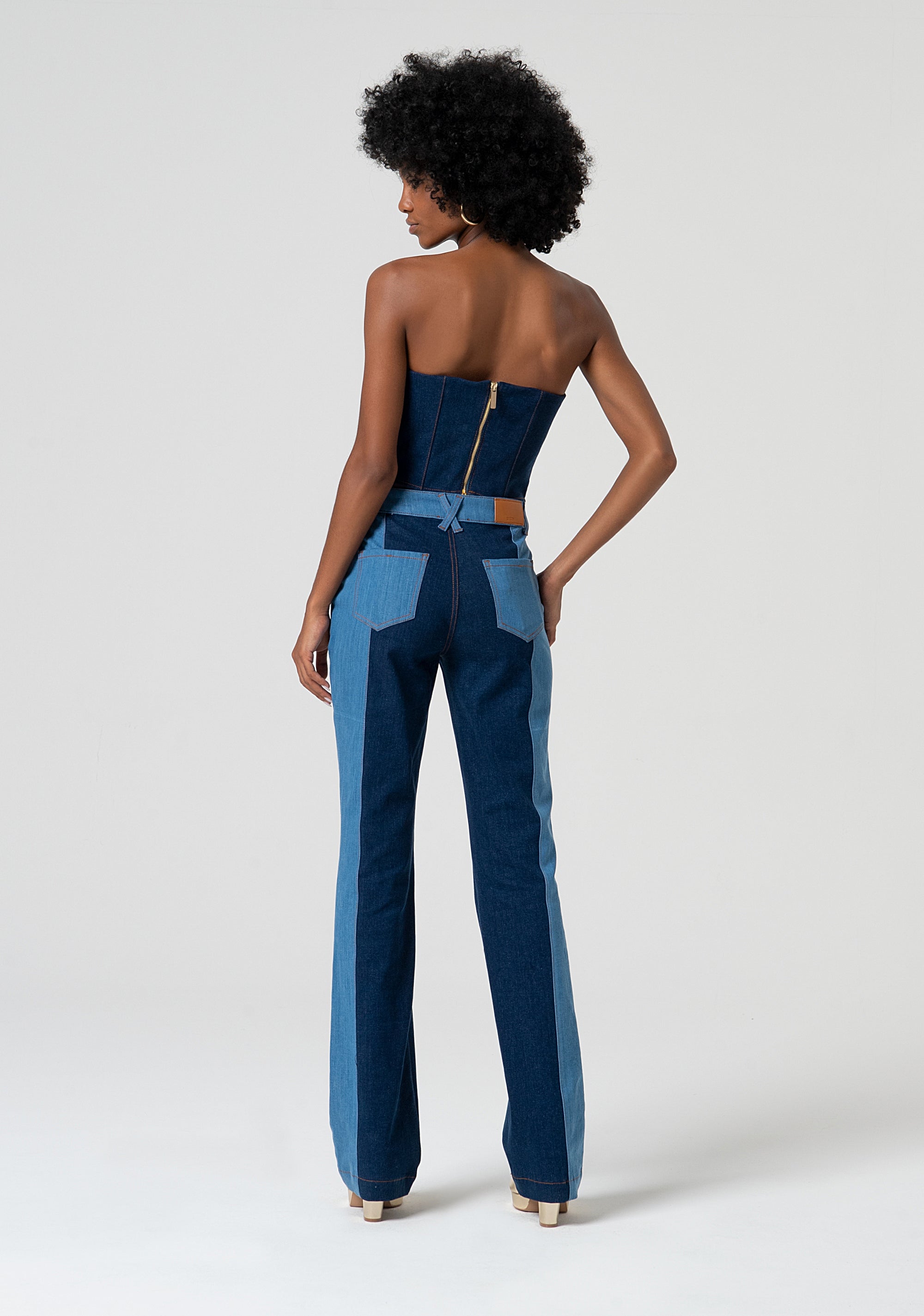 Bootcut pant made in denim Fracomina FS25SVA003D45001-T38-4