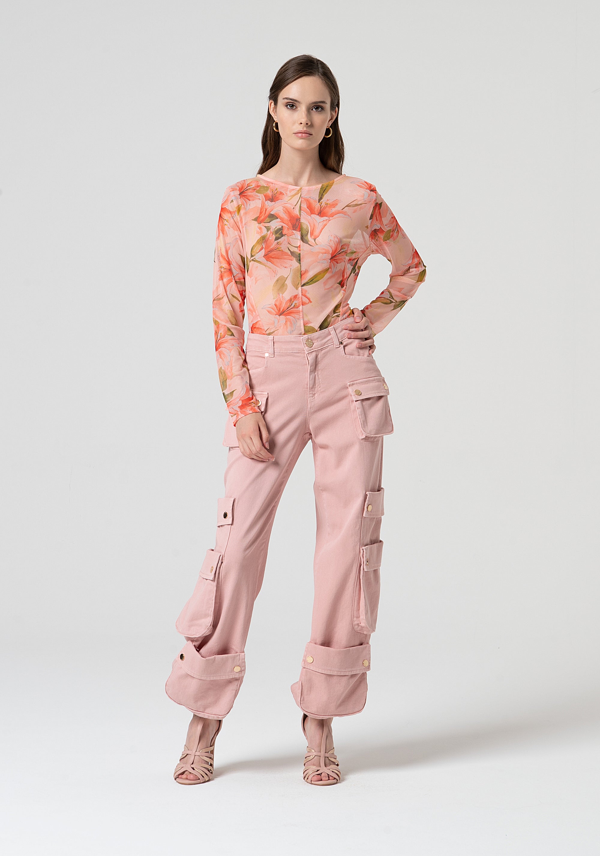 Cargo pant made in cotton Fracomina FS25SVC003D40001-226-1_eb7f7798-dec9-4615-91cb-e733ac57a6b0