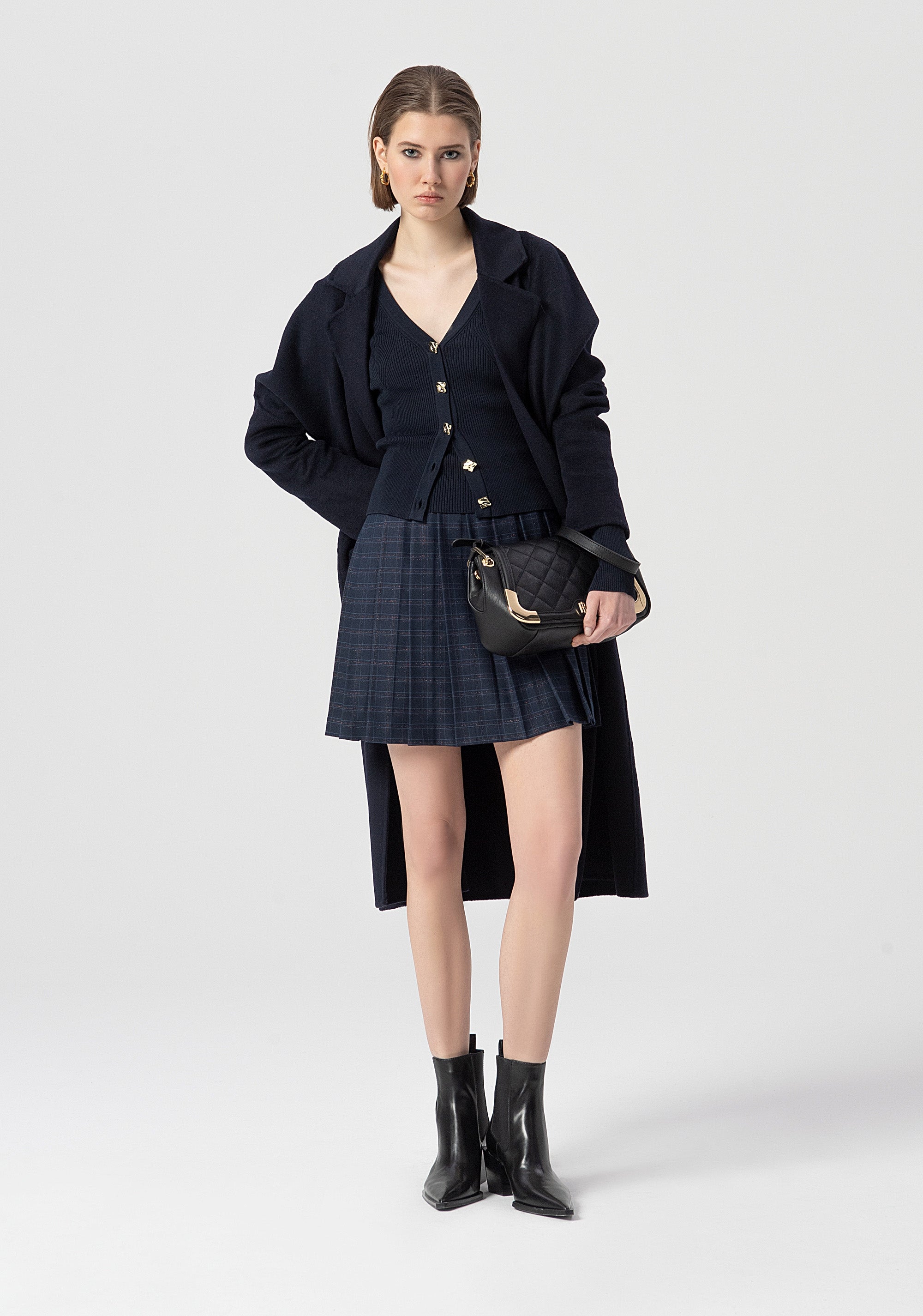 Long coat over fit double breasted with wool Fracomina FS25WC1003W74001-064-4