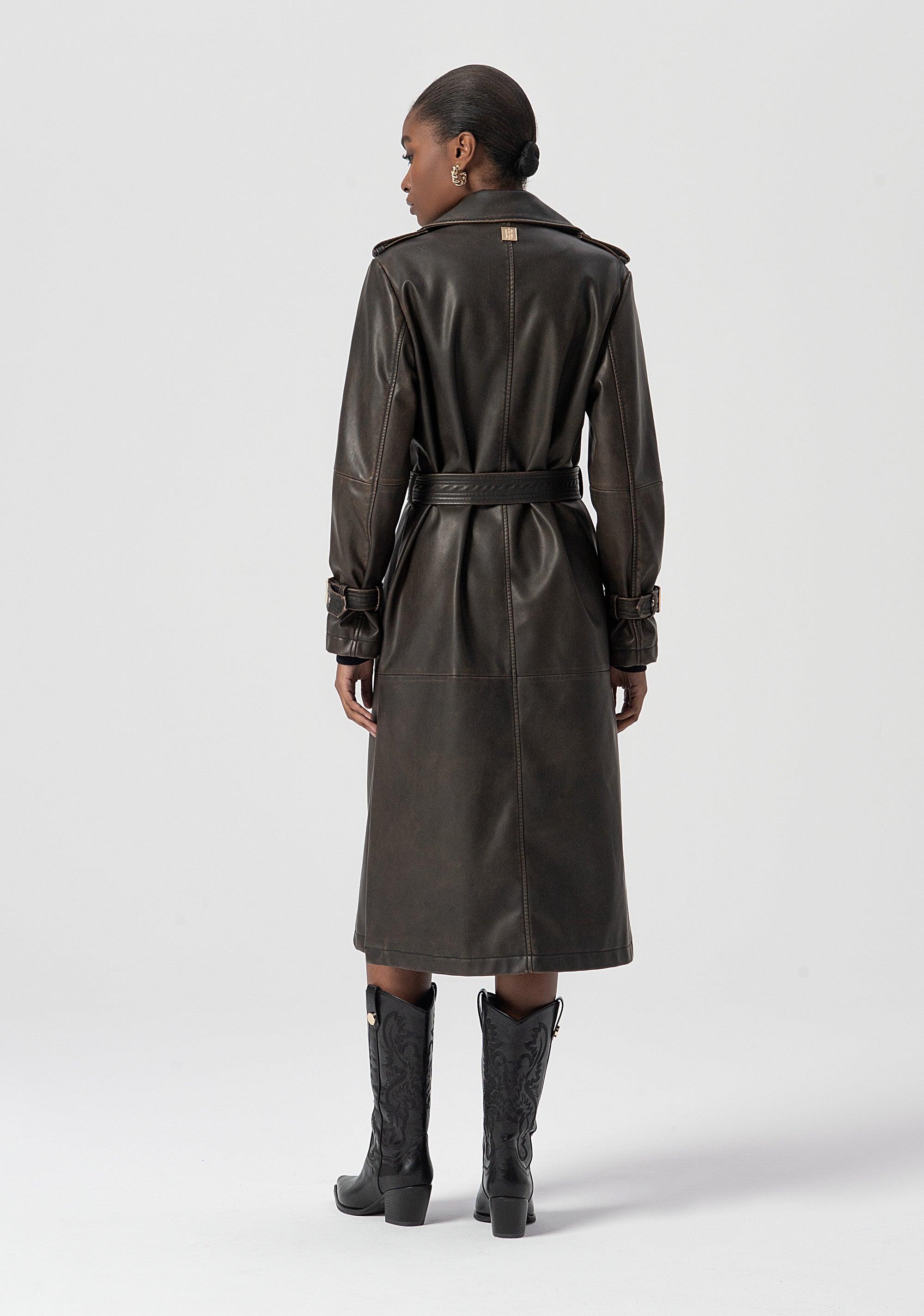 Long trench regular fit with belt Fracomina FS25WC7001P41101-397-4