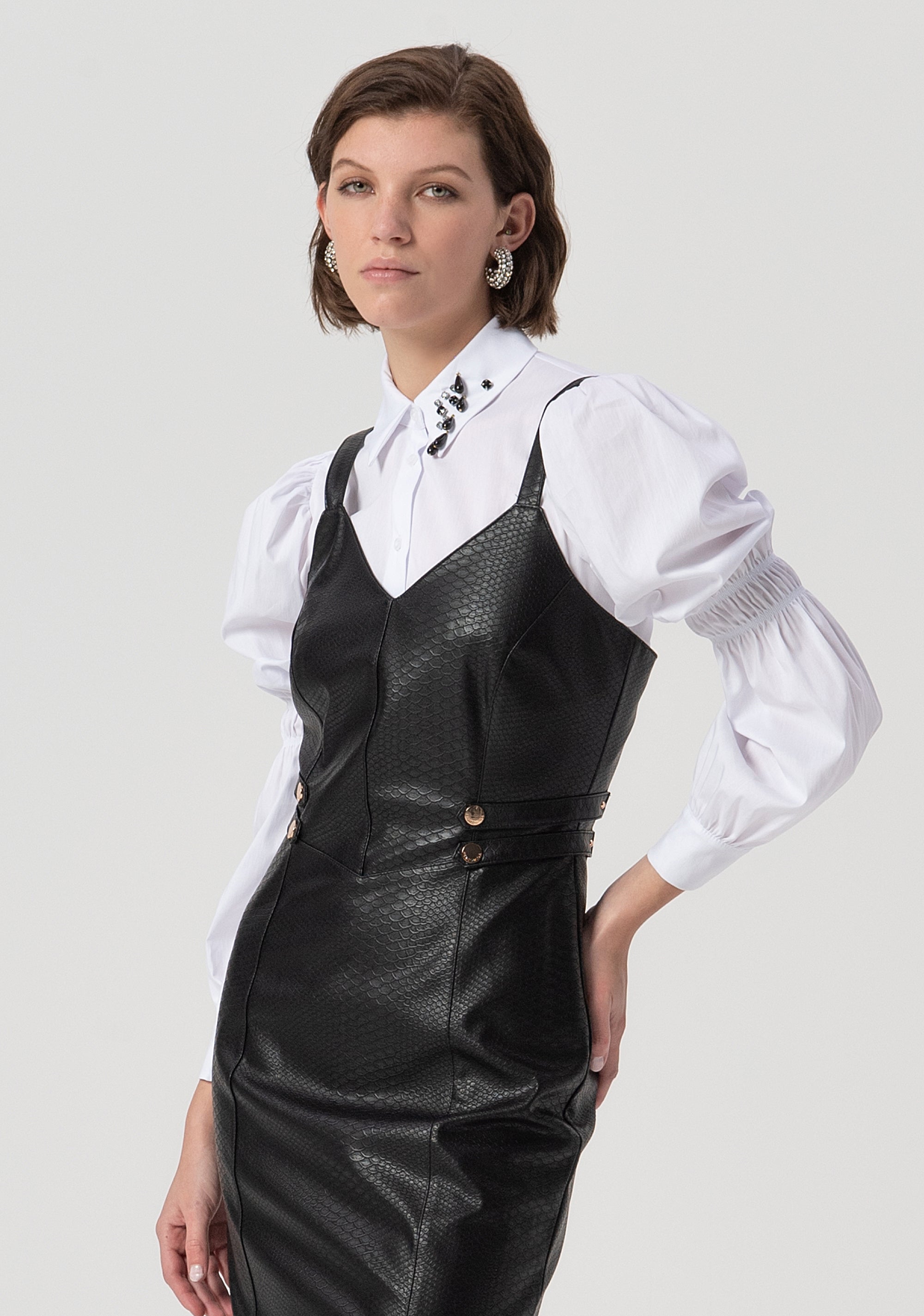 Sleeveless dress slim fit middle length Fracomina FS25WD2001P41101-053-2