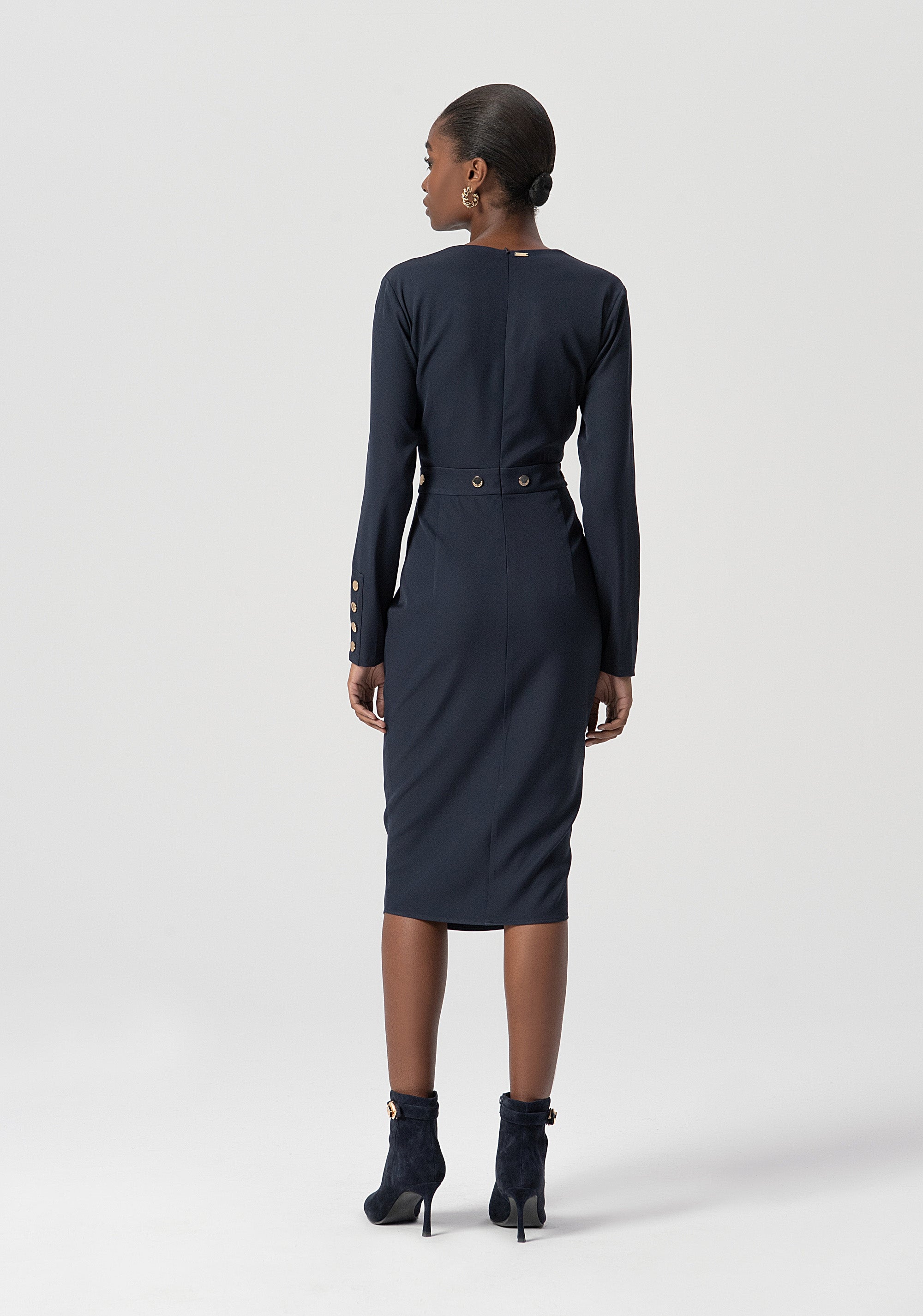 Dress slim fit middle dress made in stretch fabric Fracomina FS25WD2002W47601-064-3