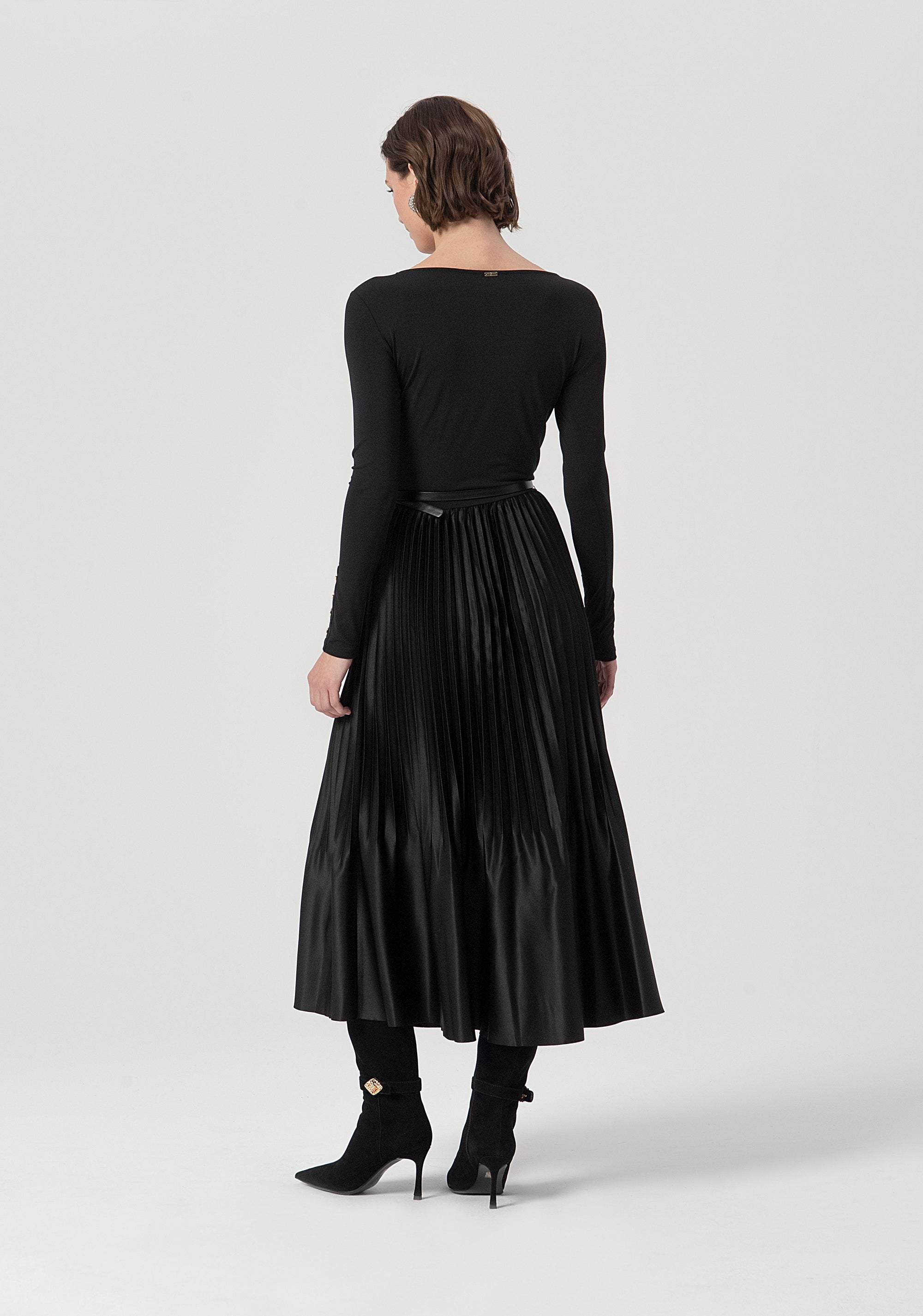 Long dress regular fit made in mixed fabric Fracomina FS25WD2003W411F9-053-3