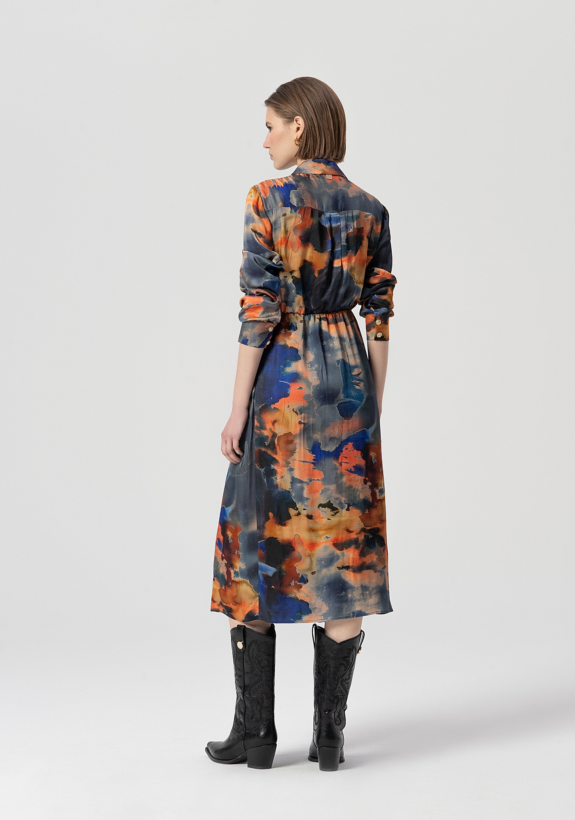 Dress regular fit middle length with conceptual pattern Fracomina FS25WD2011W651K5-210-3