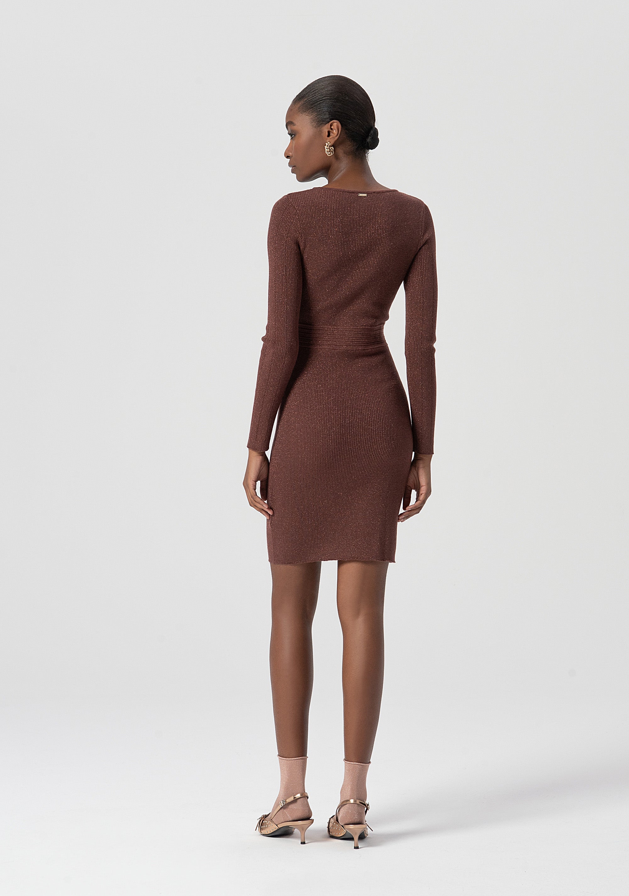 Mini dress slim fit with lurex Fracomina FS25WD5010K501Q7-639-3