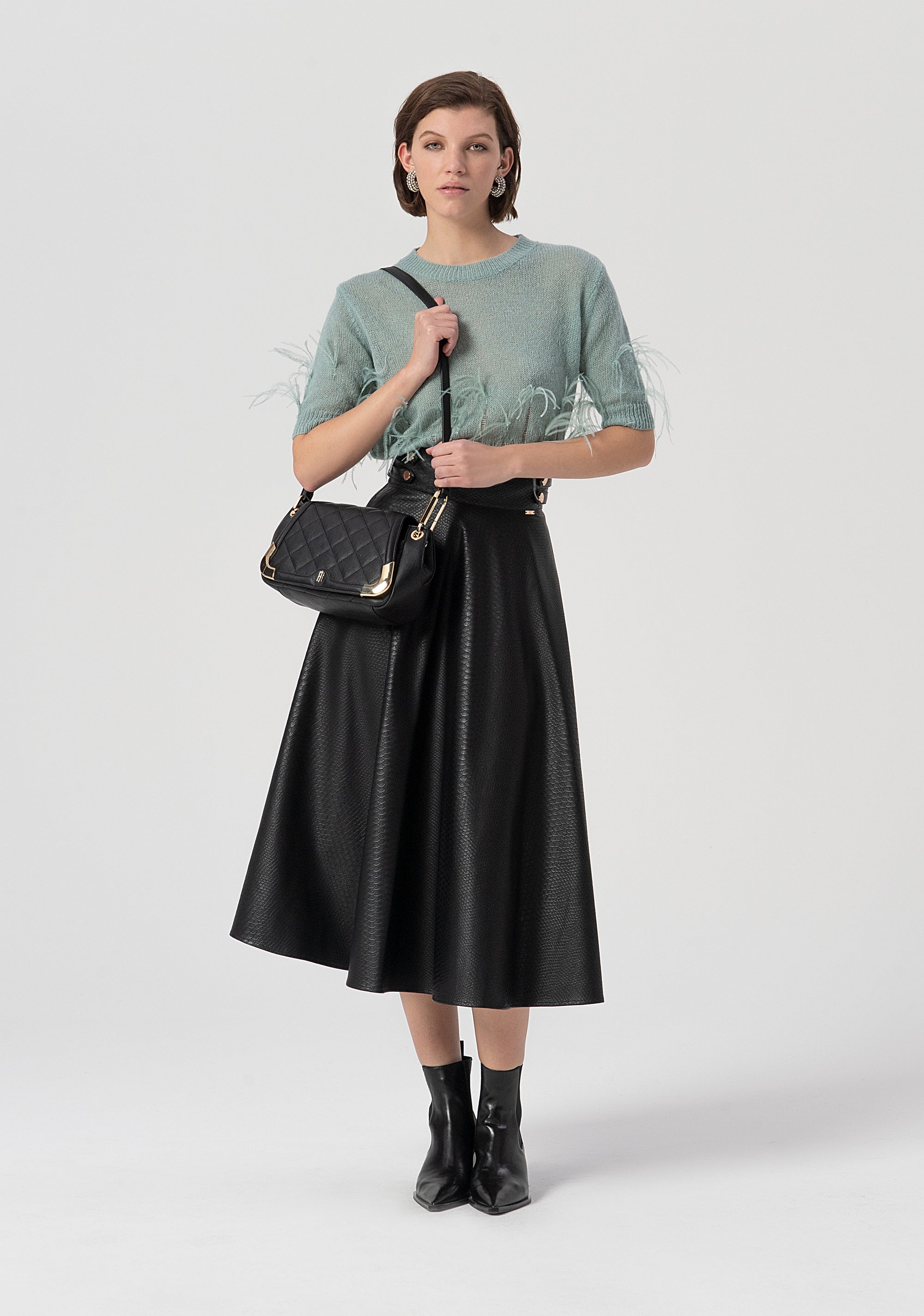 Skirt flared middle length Fracomina FS25WG2001P41101-053-4