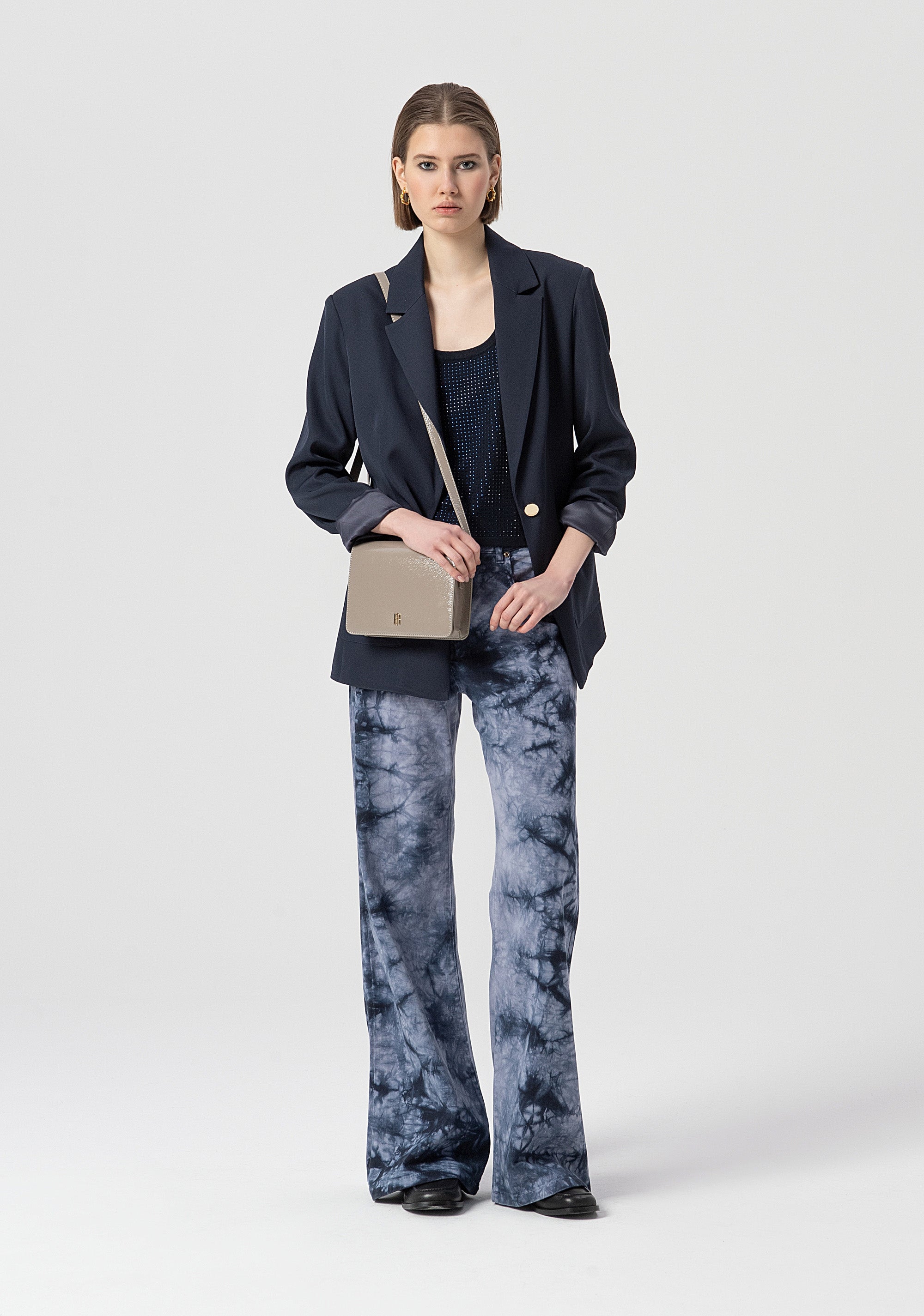 Long blazer jacket regular fit single breasted Fracomina FS25WJ3001W47601-064-4