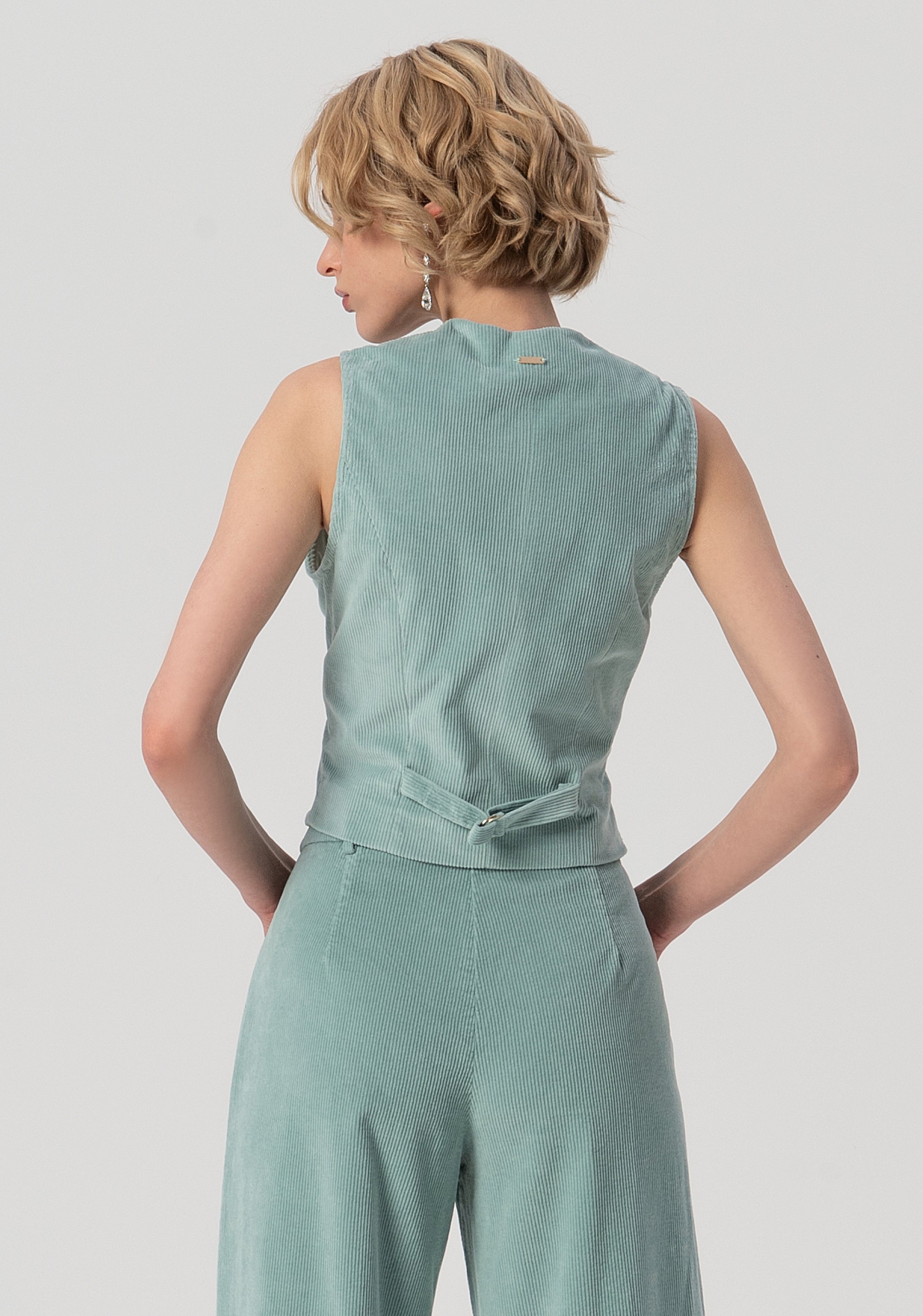 Gilet regular fit made in needlecord velvet Fracomina FS25WJ5003W59401-806-3