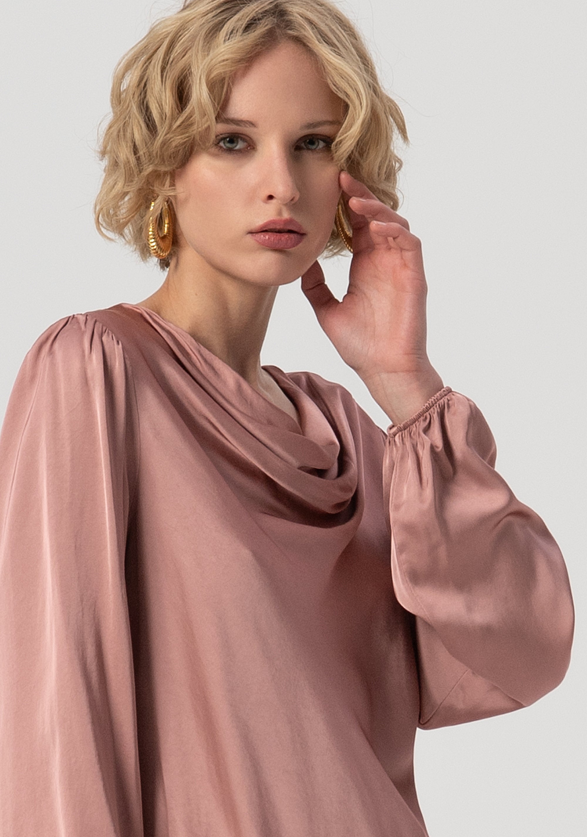 Blouse regular fit made in satin Fracomina FS25WT1004W45101-238-2