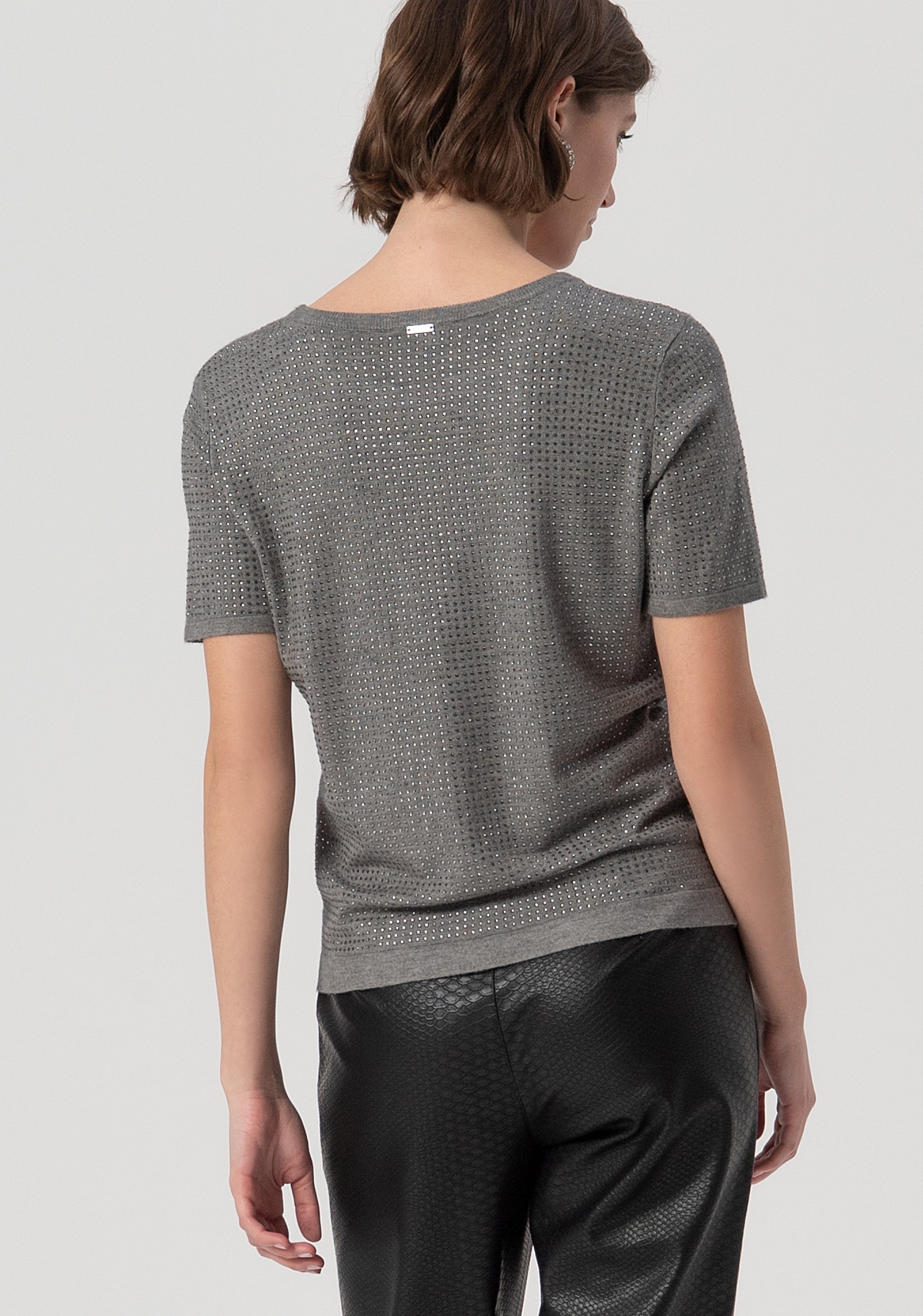 T-shirt regular fit with strasses Fracomina FS25WT3004K50201-156_3