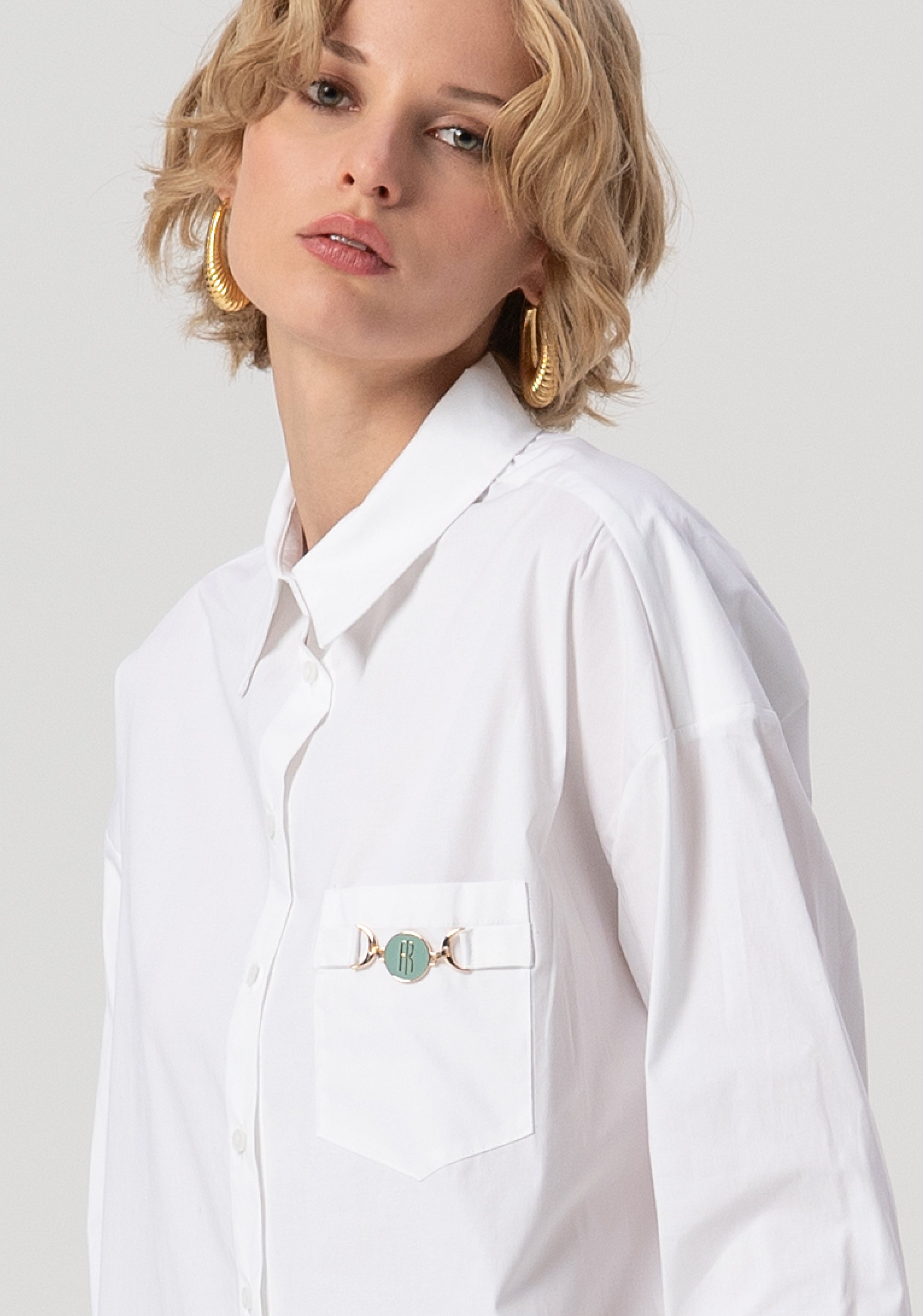 Shirt over fit made in popeline stretch Fracomina FS25WT6007W52001-278-2