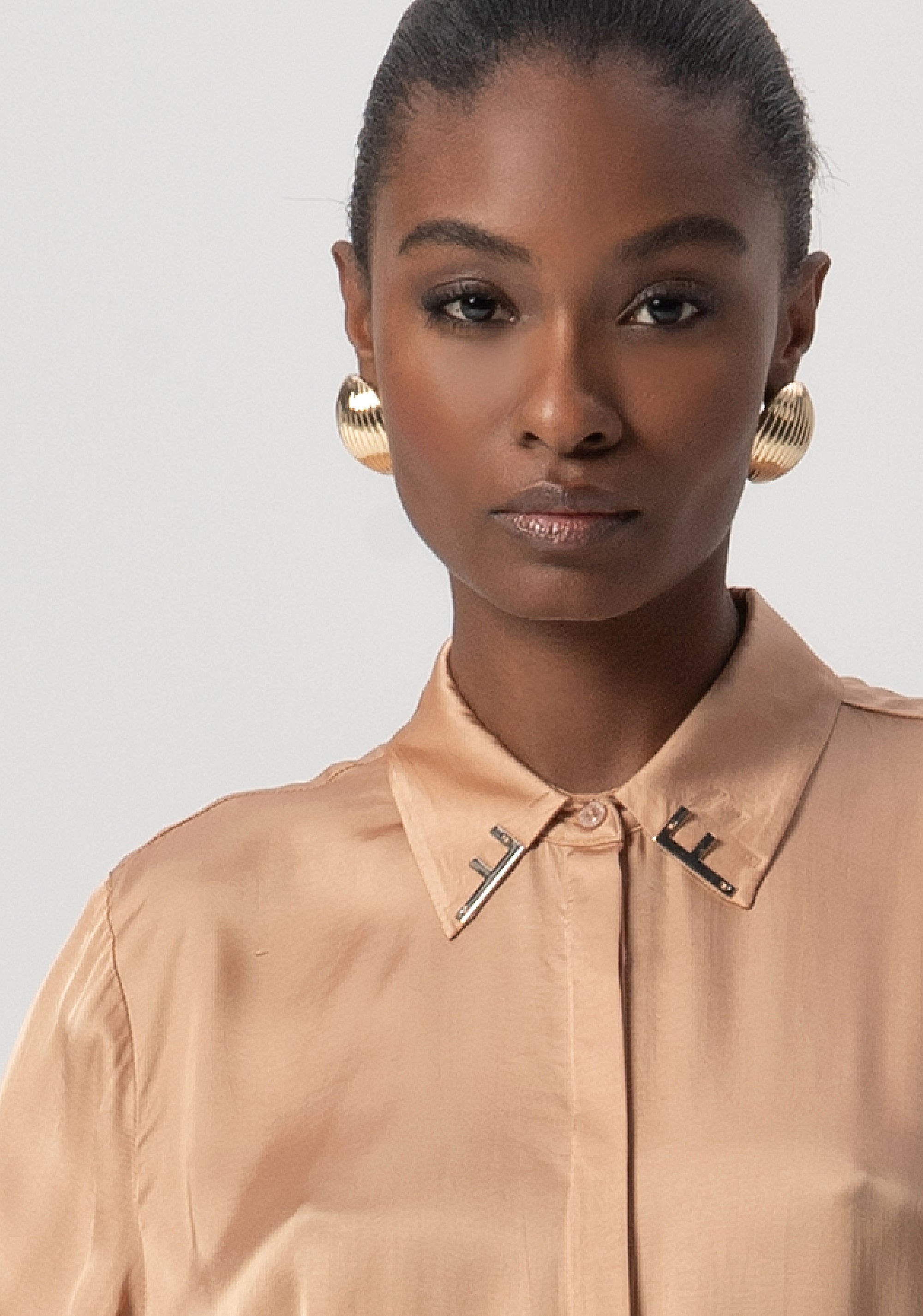 Shirt regular fit made in satin Fracomina FS25WT6010W65101-050-2