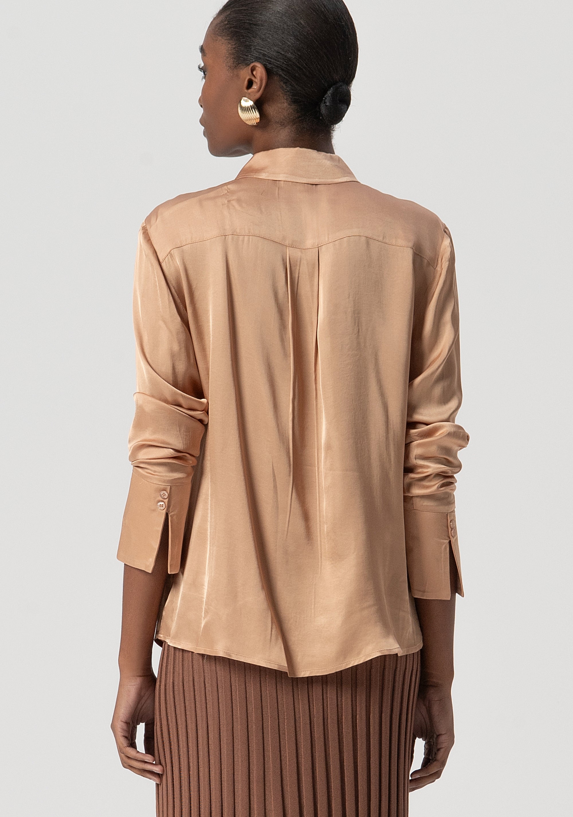 Shirt regular fit made in satin Fracomina FS25WT6010W65101-050-3
