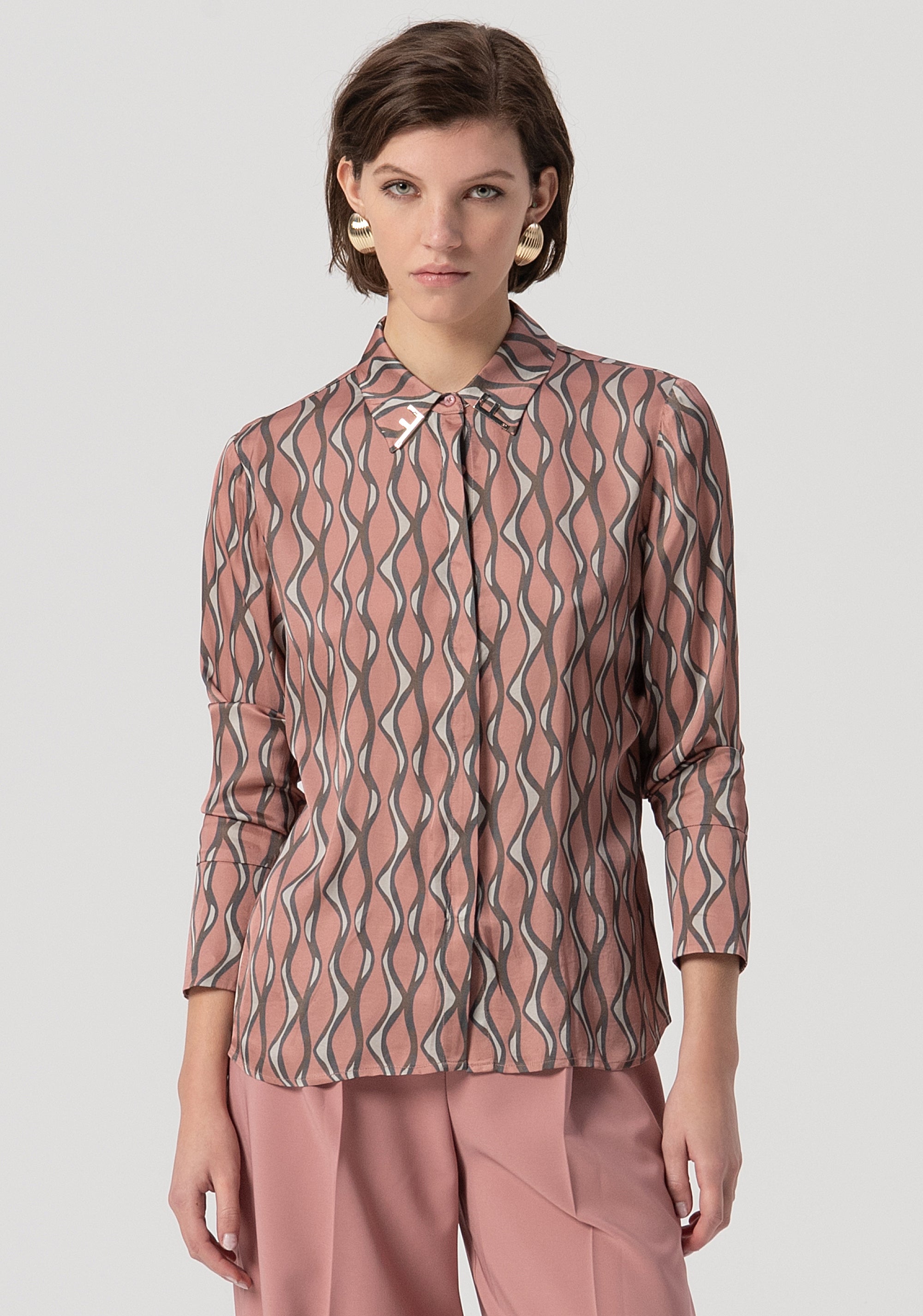 Shirt regular fit with conceptual pattern Fracomina FS25WT6010W651K5-238-1