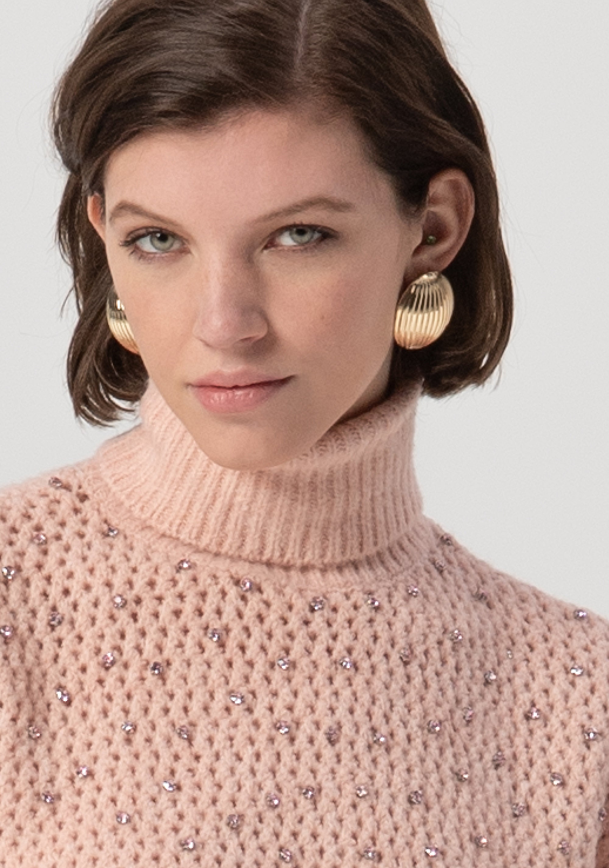 Knitwear over fit with overlock Fracomina FS25WT7009K45701-444-2