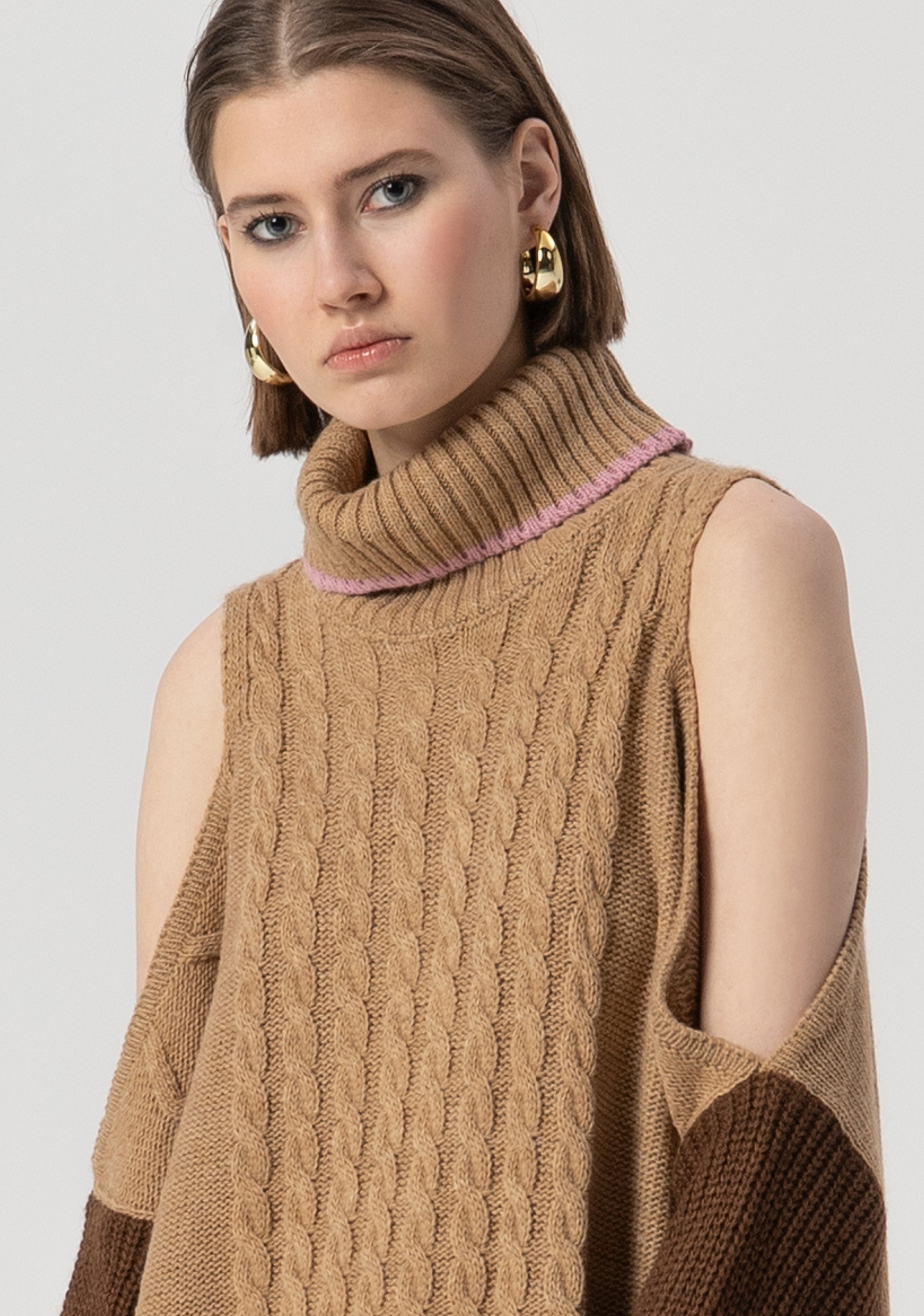 Knitwear over fit with wool and alpaca Fracomina FS25WT7028K53501-210-2