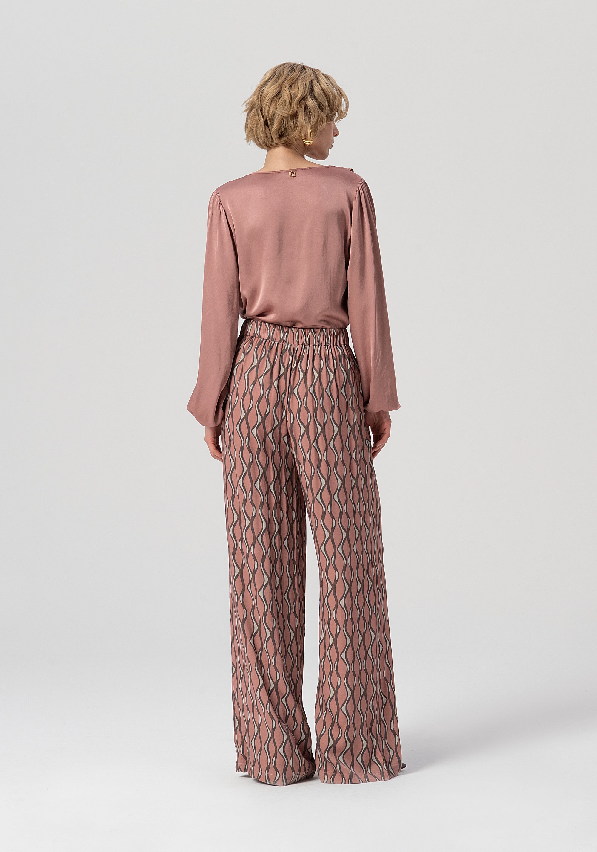 Palazzo pant flare with geometric pattern Fracomina FS25WV3014W732K5-238-4