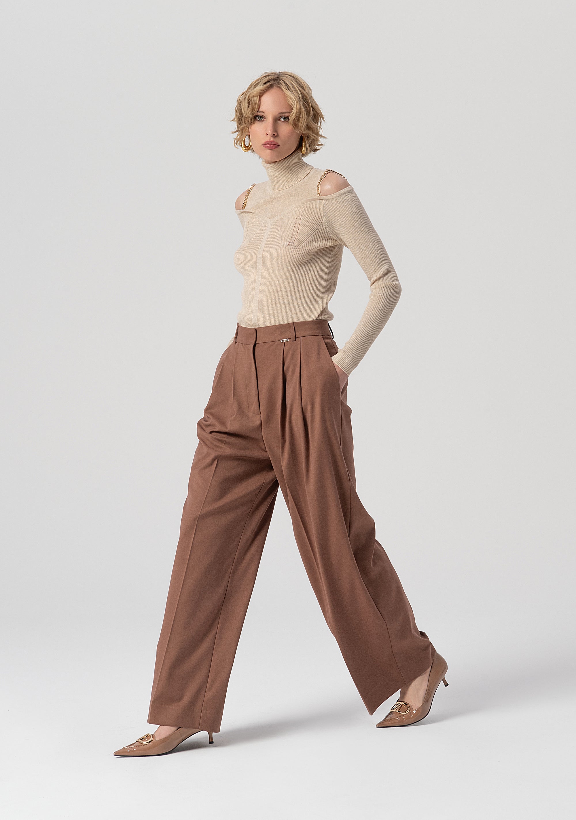 Palazzo pant flared Fracomina FS25WV3016W66101-091-2