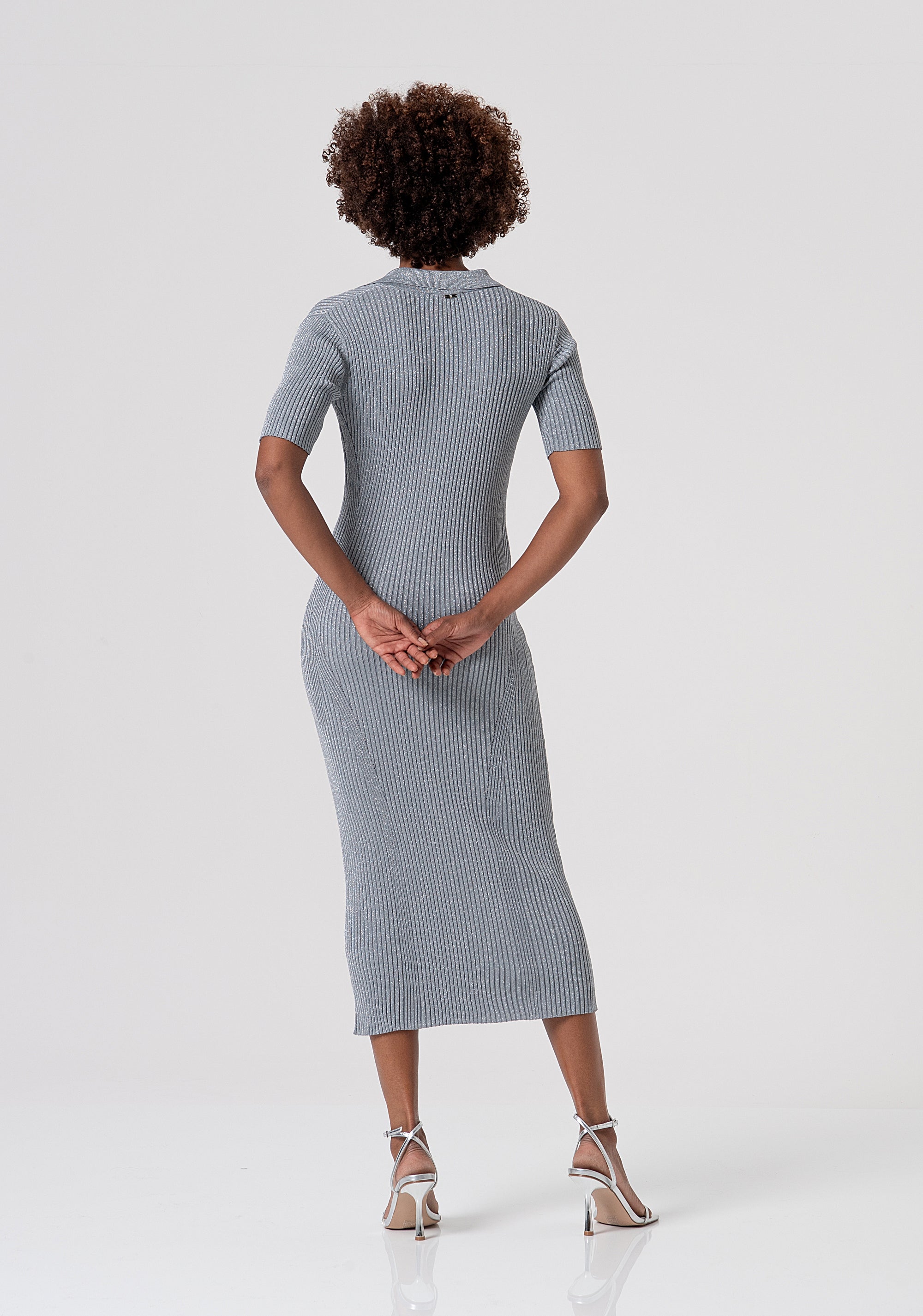 Knitted dress slim fit middle length with ribs Fracomina FS26SD5001K564Q7-156-4