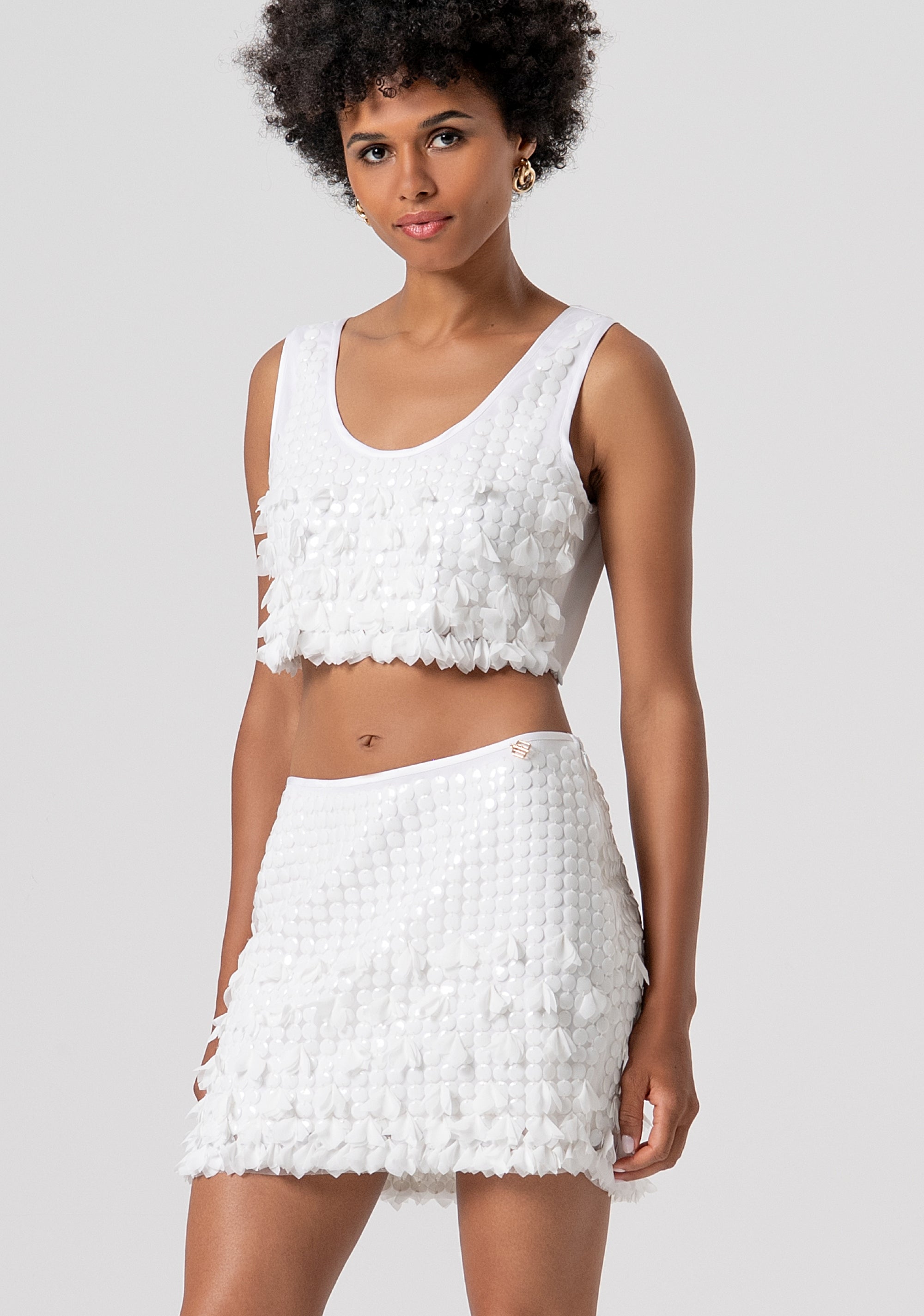 Mini skirt slim fit with sequins Fracomina FS26SG1002W411R9-278-2