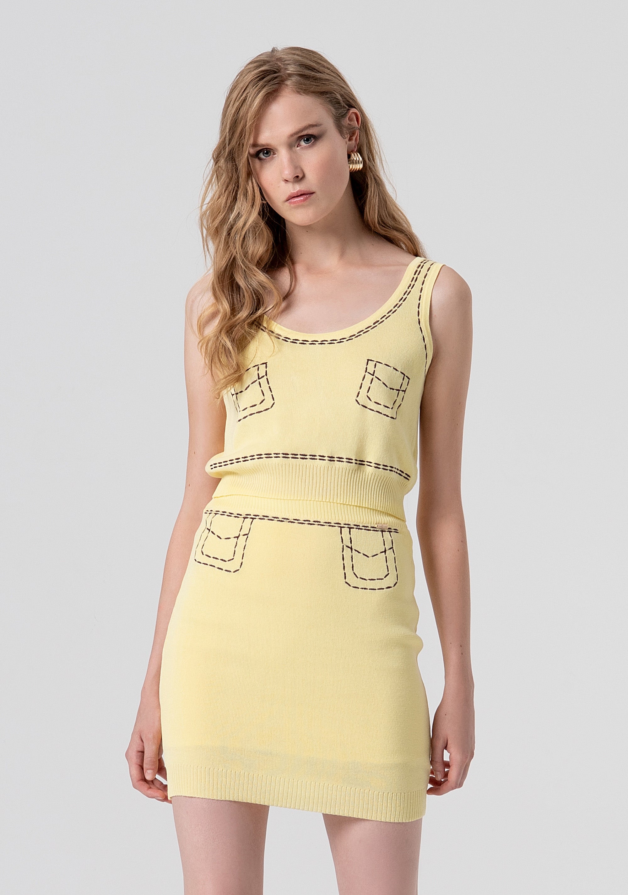 Knitted mini skirt slim fit Fracomina FS26SG4001K41601-184-2