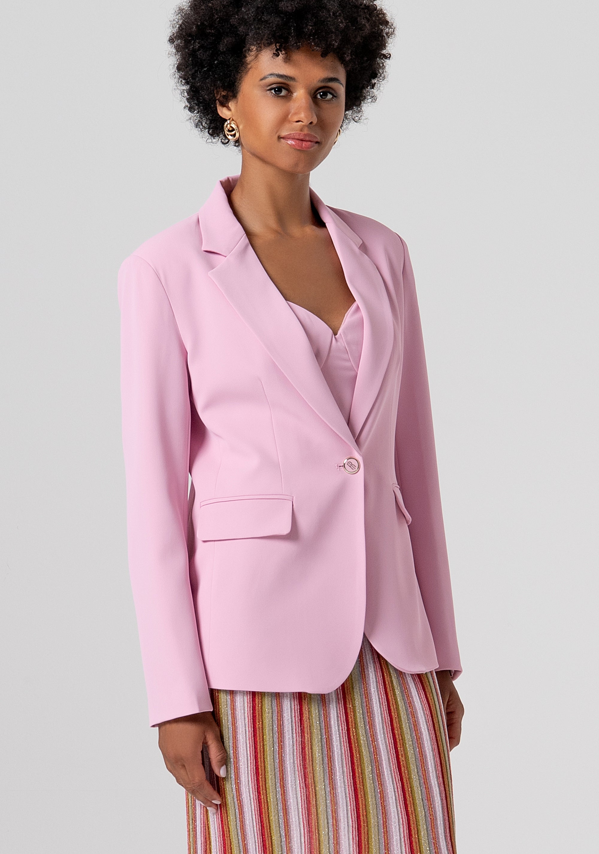 Long blazer jacket regular fit single breasted Fracomina FS26SJ3004W47601-226-1